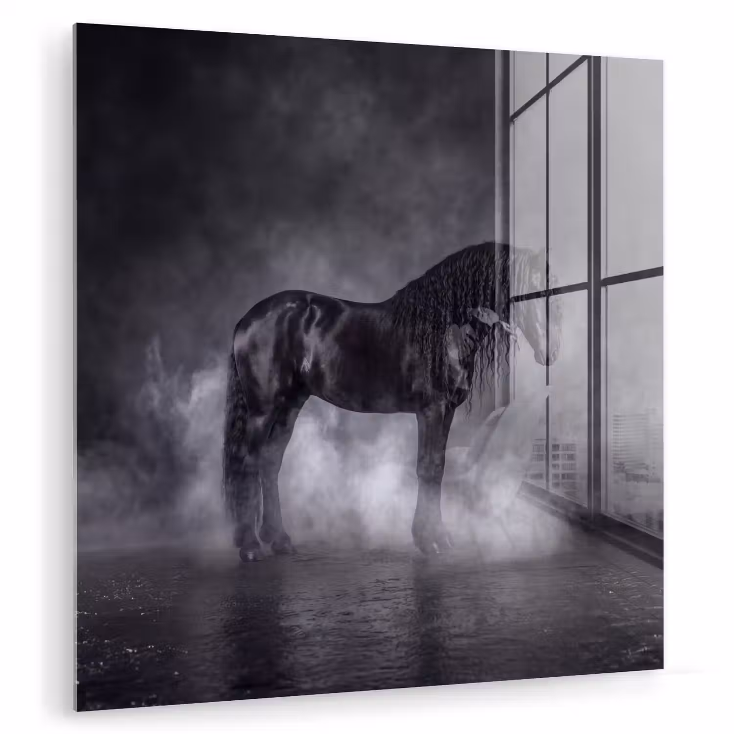 Paard - Magisch - Zwart plexiglas 5mm klein -zzzproduct_nieuw