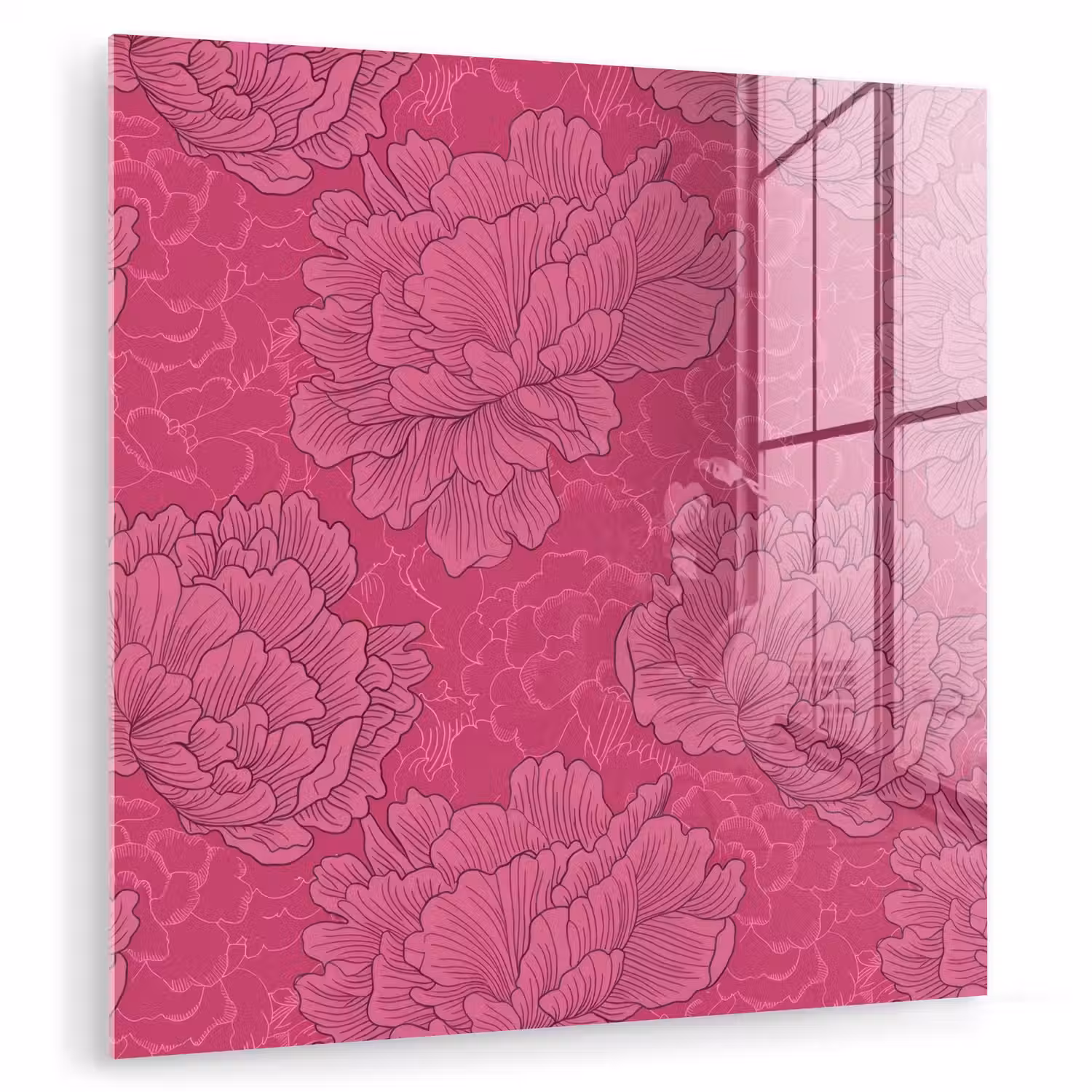 Pioenrozen - Energiek - Roze plexiglas 5mm klein 11 -zzzproduct_nieuw