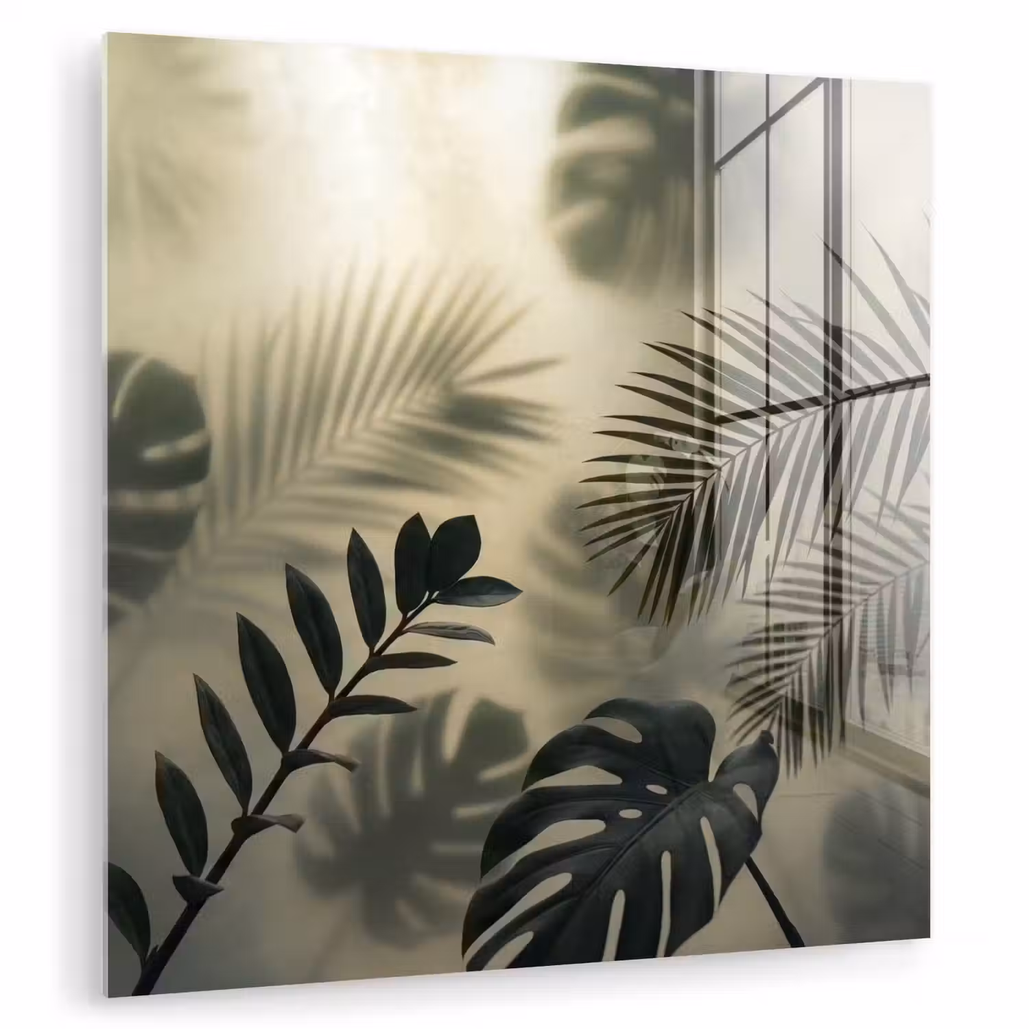 Planten - Bladeren - Schaduwen - Groen - Modern plexiglas 5mm klein -zzzproduct_nieuw