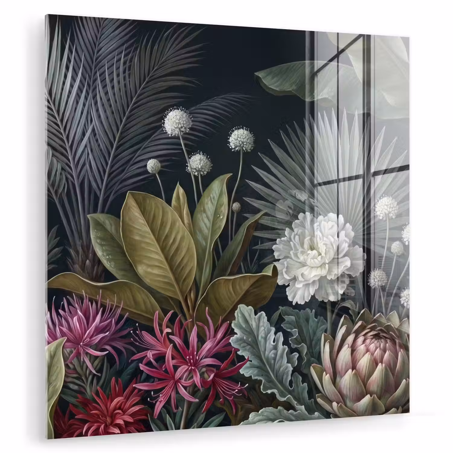 Planten - Tropisch - Botanisch - Donker - Groen plexiglas 5mm klein -zzzproduct_nieuw