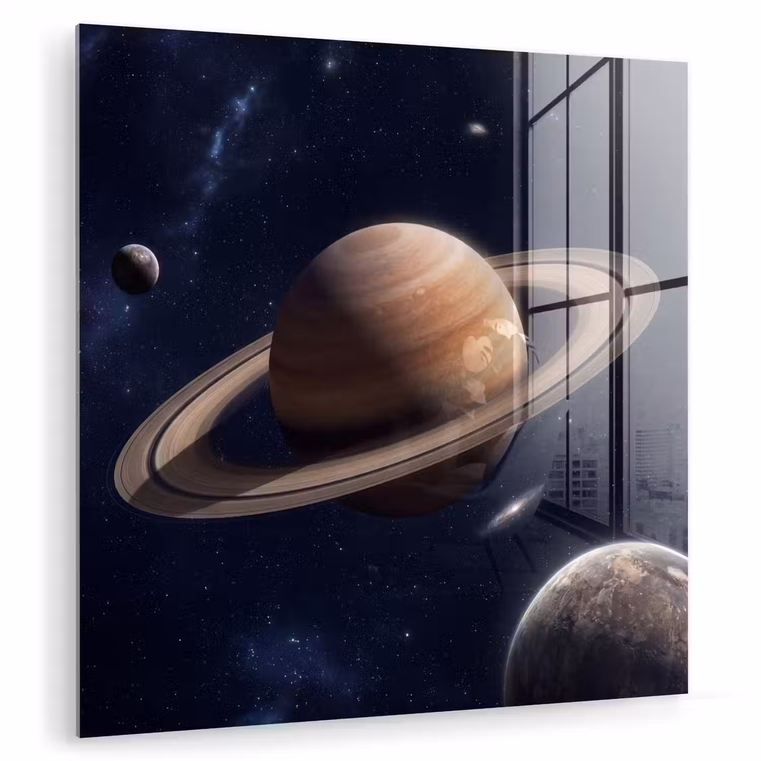 Planeten - Saturnus - Ruimte plexiglas 5mm klein -zzzproduct_nieuw