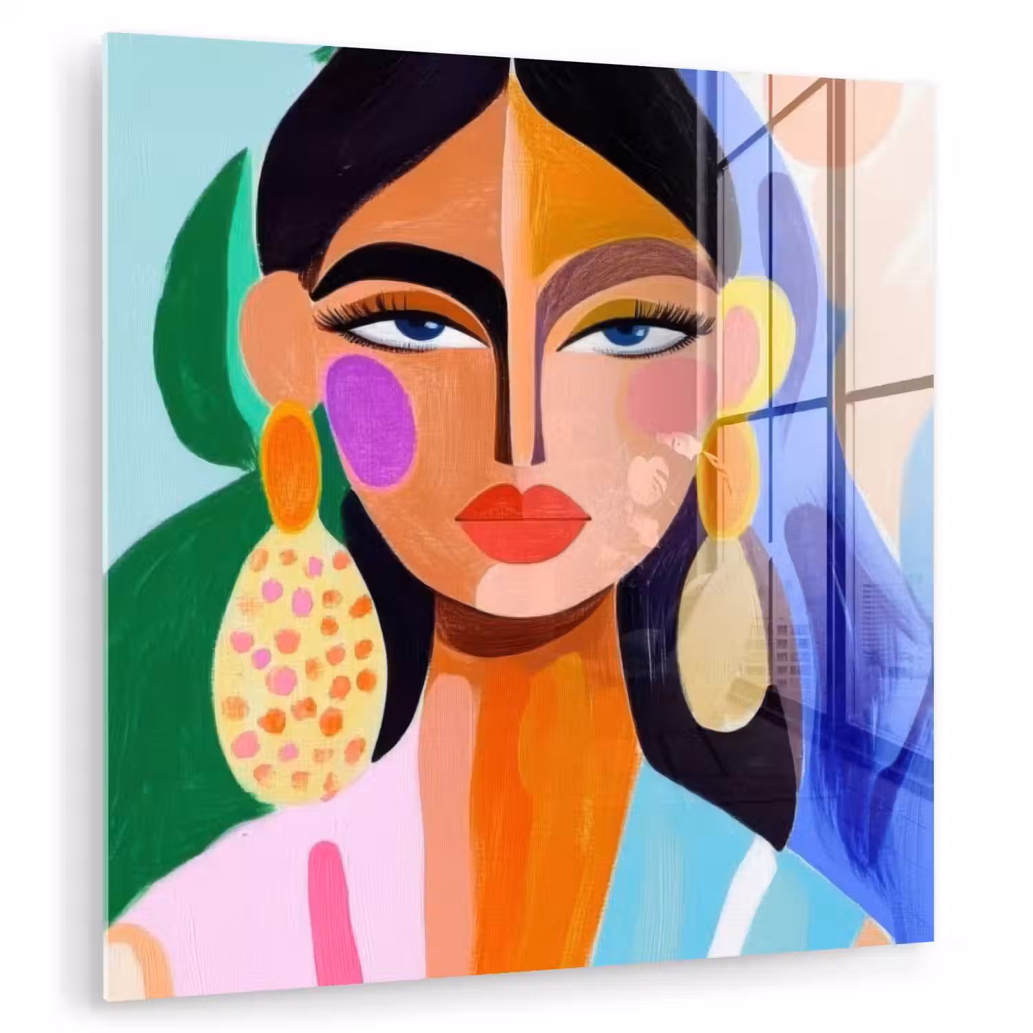 Portret - Vrouw - Modern plexiglas 5mm klein -zzzproduct_nieuw