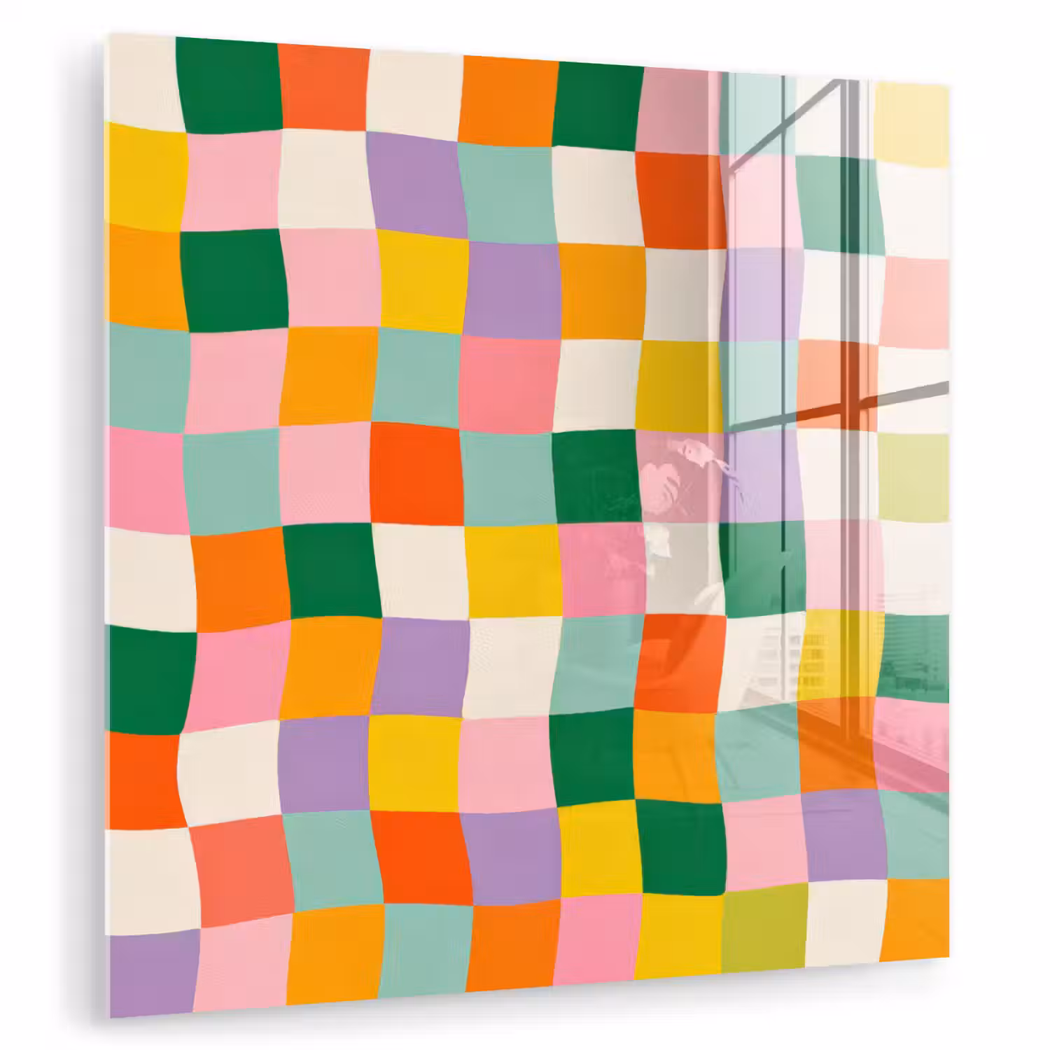 Vierkanten - Kleurrijk - Golvend plexiglas 5mm klein -zzzproduct_nieuw