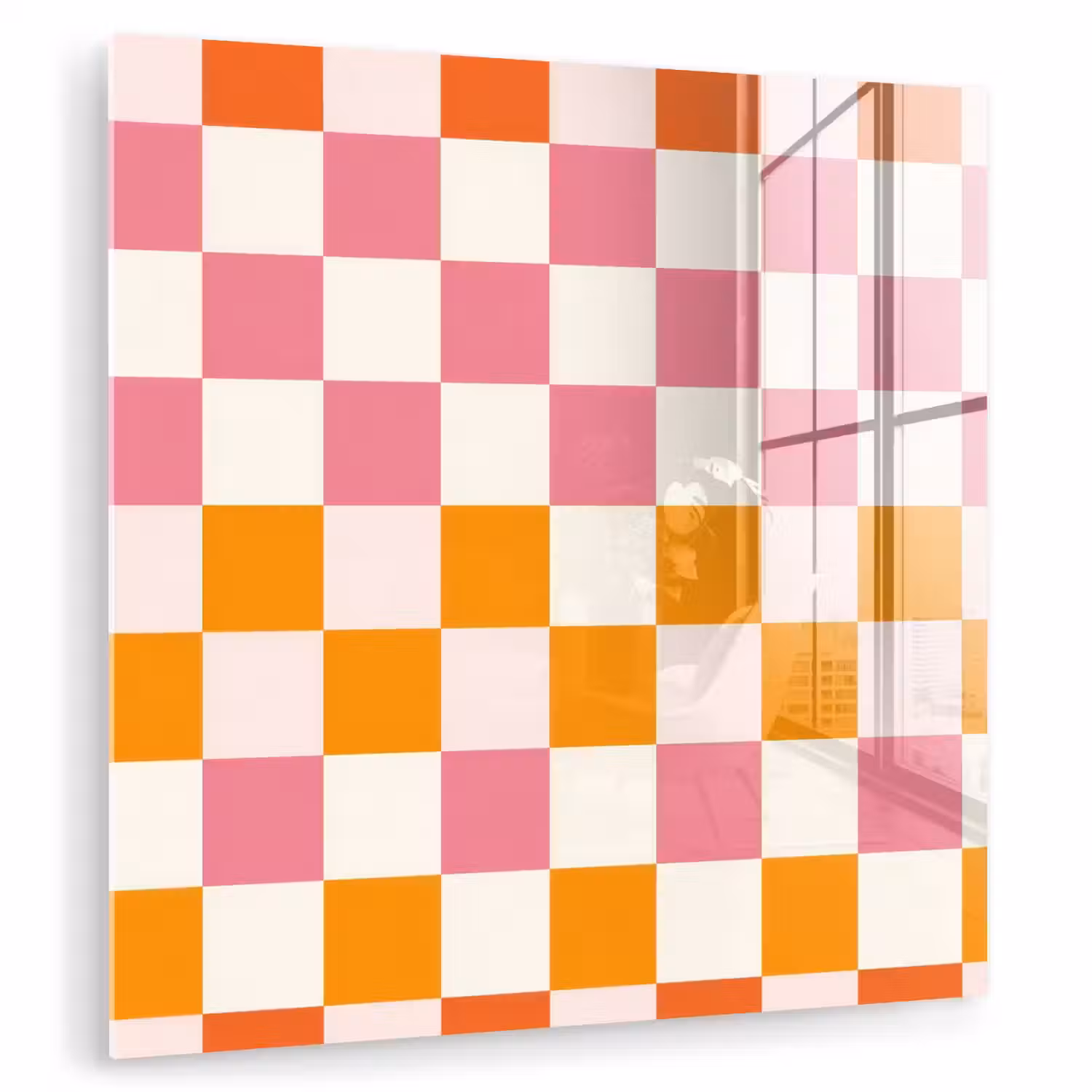 Vierkant - Patroon - Oranje plexiglas 5mm klein 11 -zzzproduct_nieuw