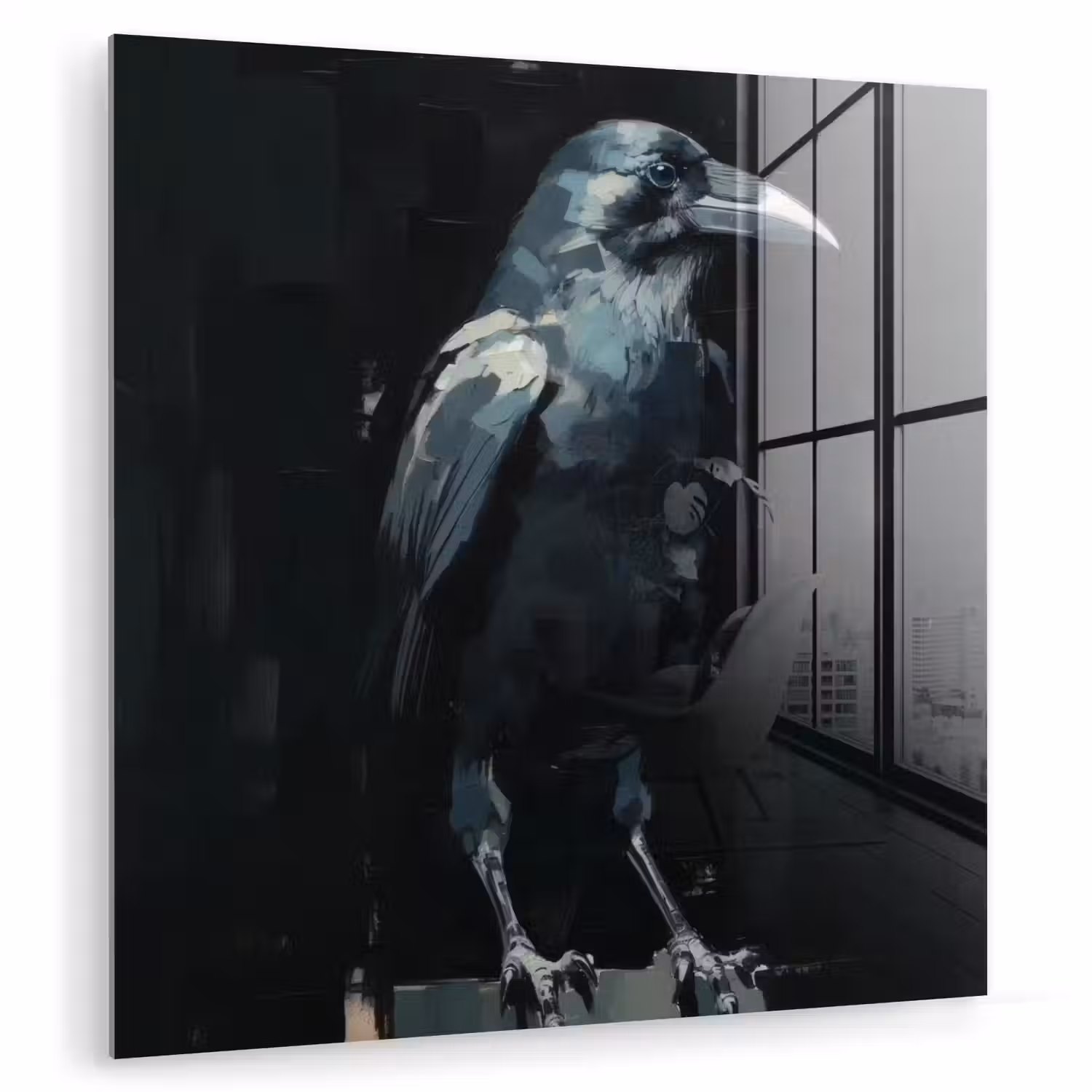 Raaf - Vogels - Zwart plexiglas 5mm klein -zzzproduct_nieuw