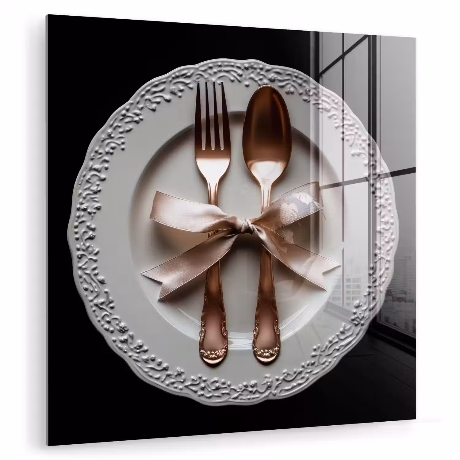 Rose - Strik - Bestek plexiglas 5mm klein -zzzproduct_nieuw