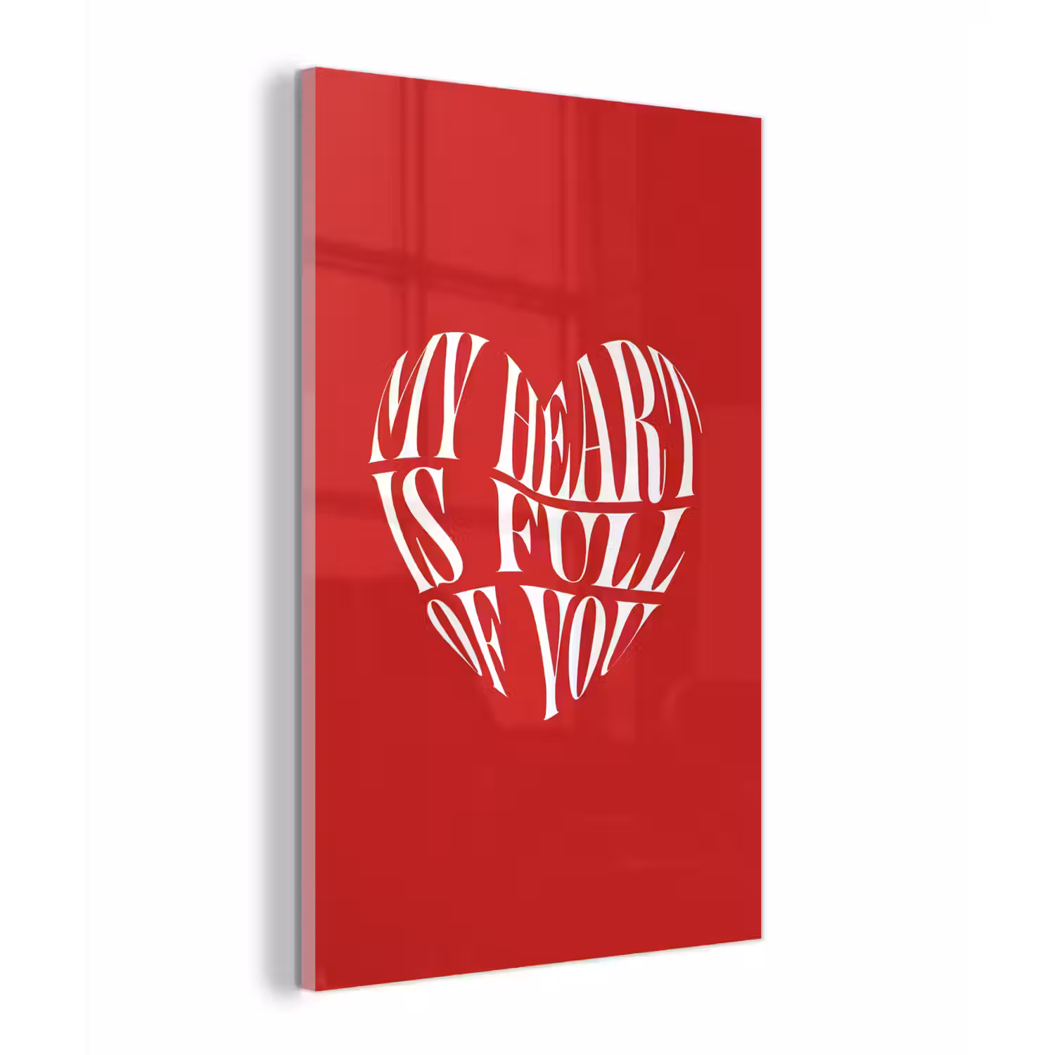 Rood - Hart- Tekst - Valentijn plexiglas 5mm klein -z3d