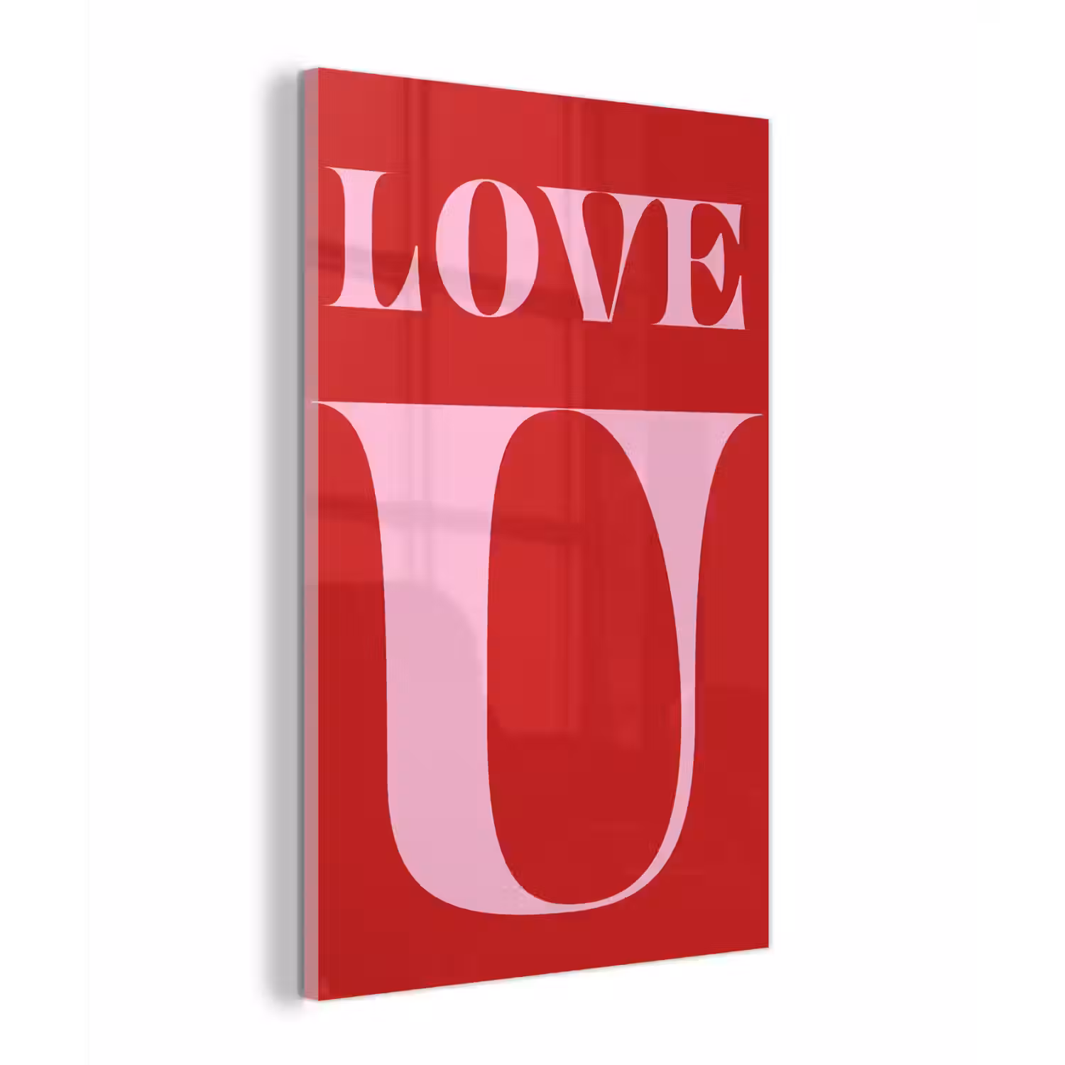 Rood - Love - Valentijn - Roze plexiglas 5mm klein -z3d