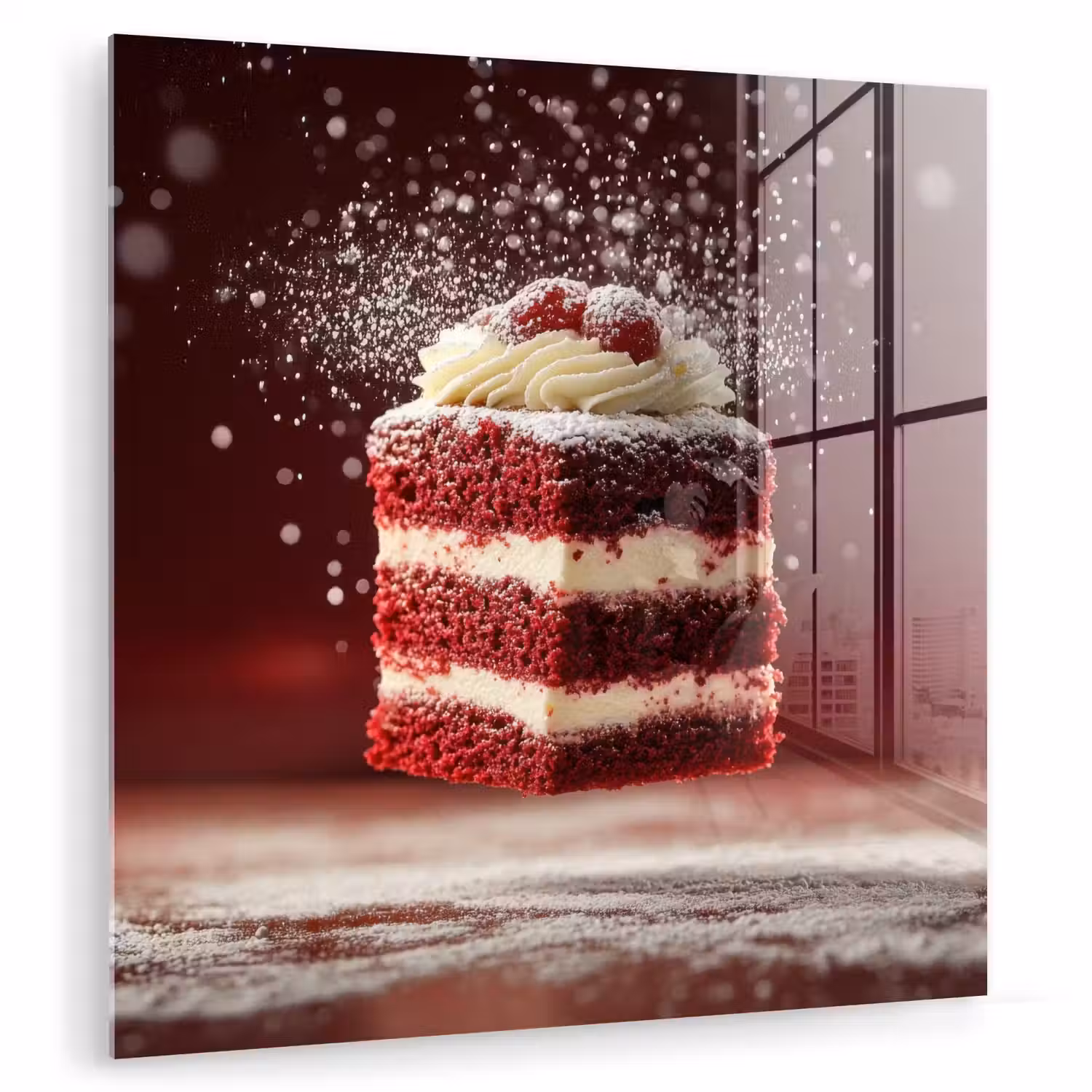 Rode - Velvet - Taart - Eten plexiglas 5mm klein -zzzproduct_nieuw