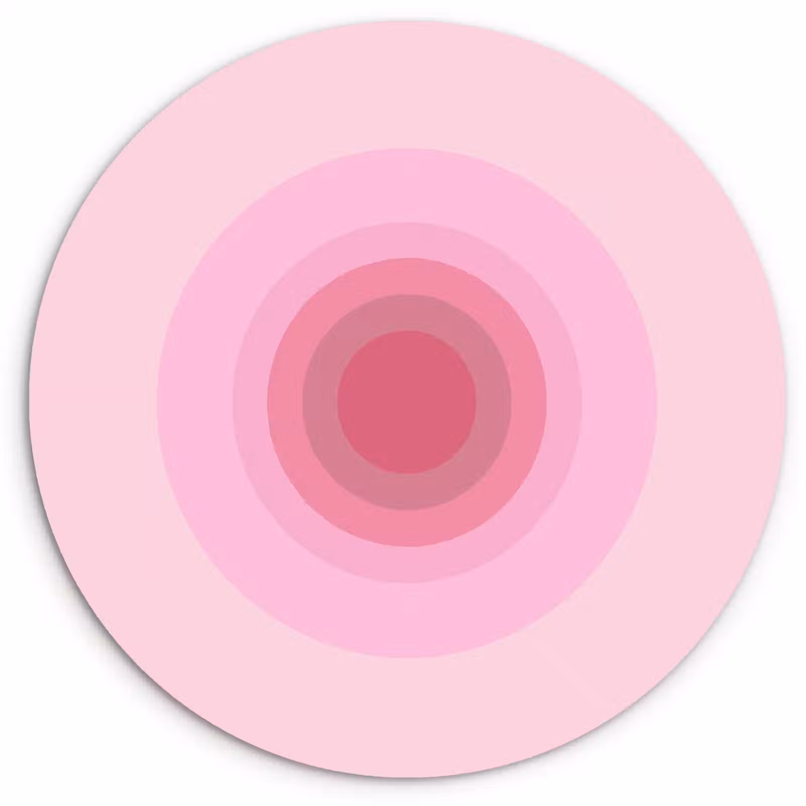 Glasbild Rund - Muster – Kreise – Abstrakt – Rosa – Modern - Patroon - Cirkels - Abstract - Roze - Modern Wandcirkel plexiglas klein