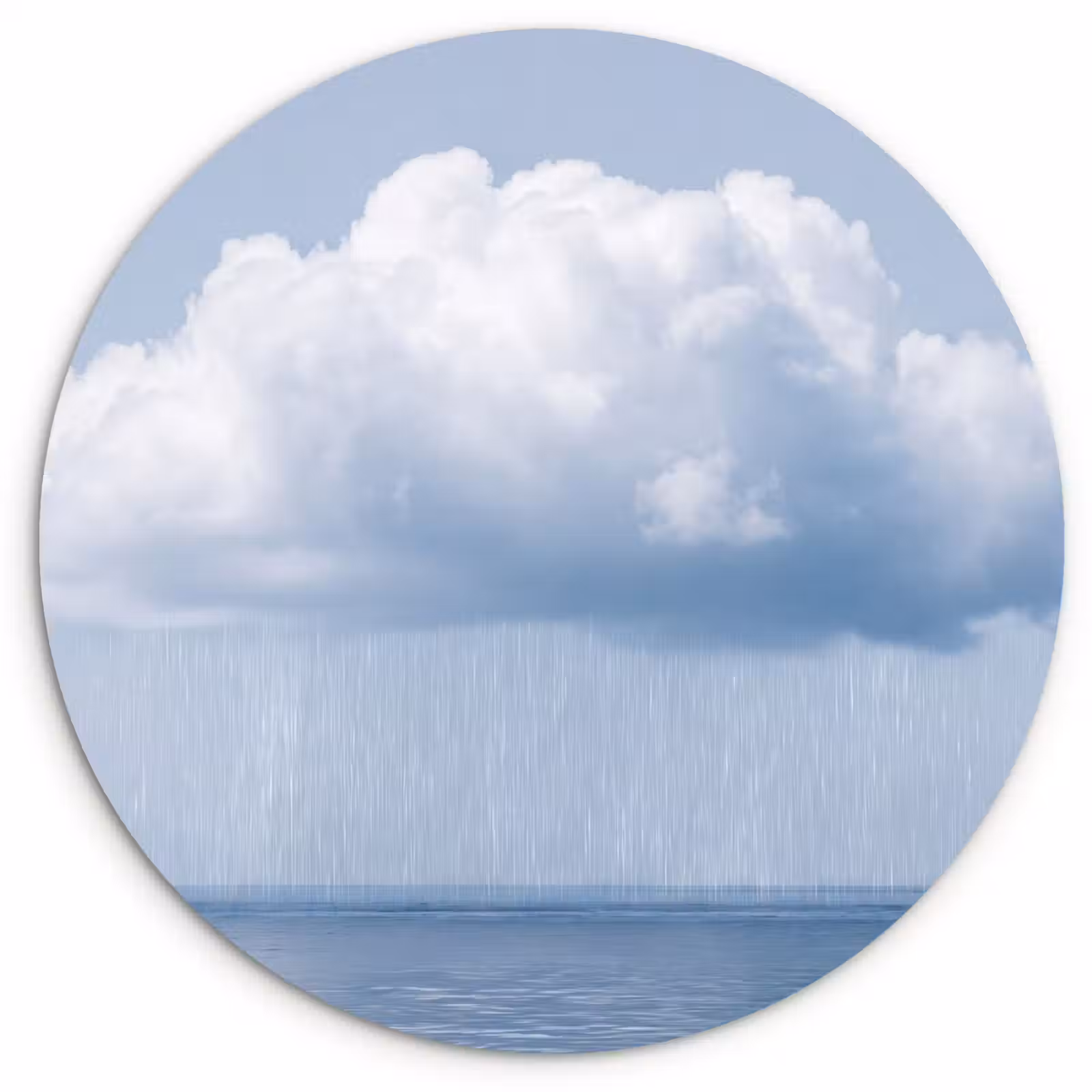 Glasbild Rund - Wolke – Regen – Natur - Wolk - Regen - Natuur Wandcirkel plexiglas klein