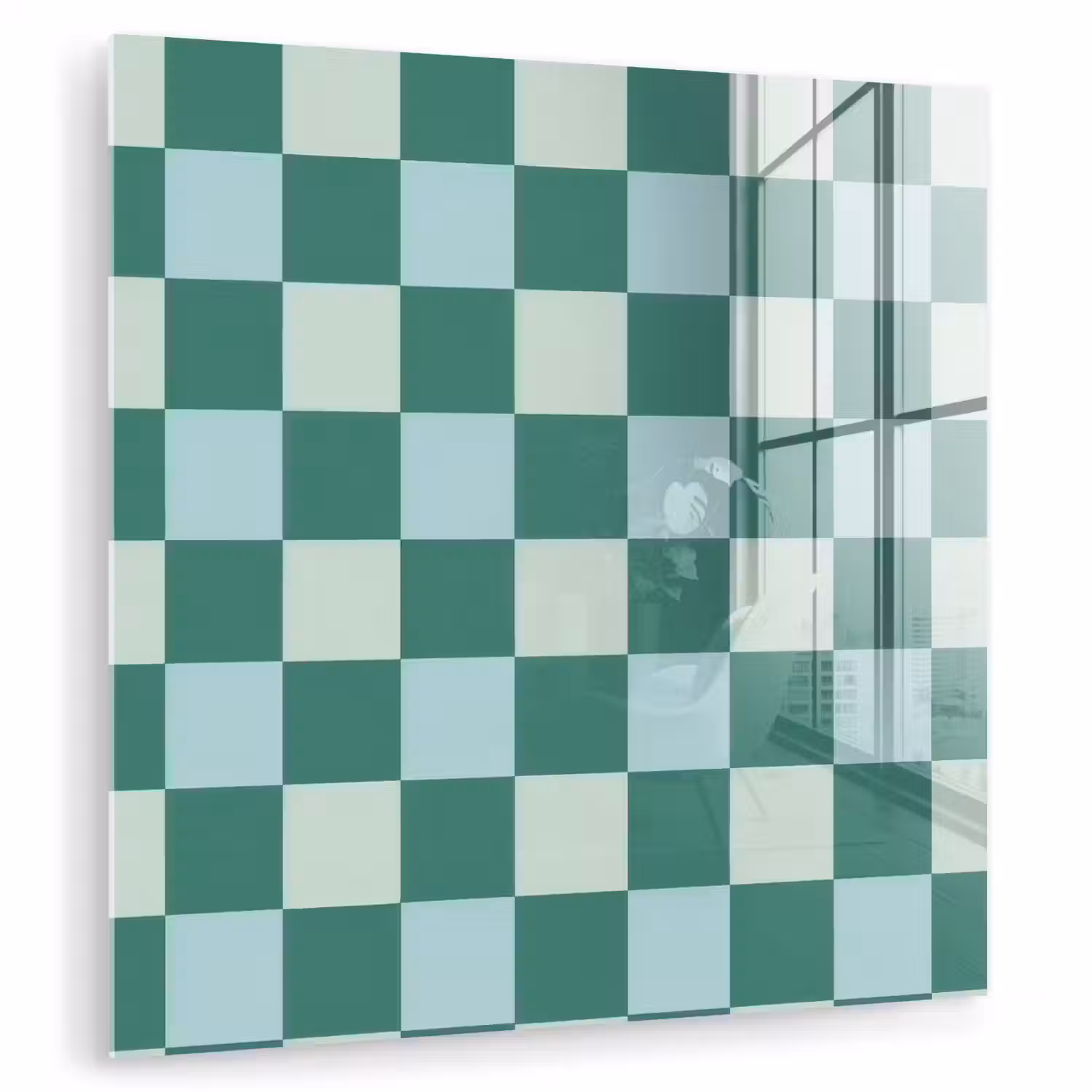 Schaak - Klassiek - Groen plexiglas 5mm klein 11 -zzzproduct_nieuw