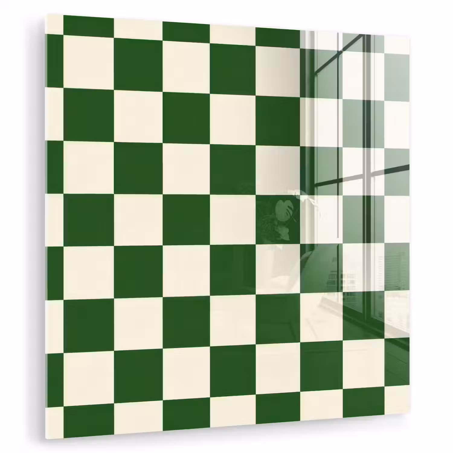 Schaakbord - Patroon - Groen plexiglas 5mm klein 11 -zzzproduct_nieuw