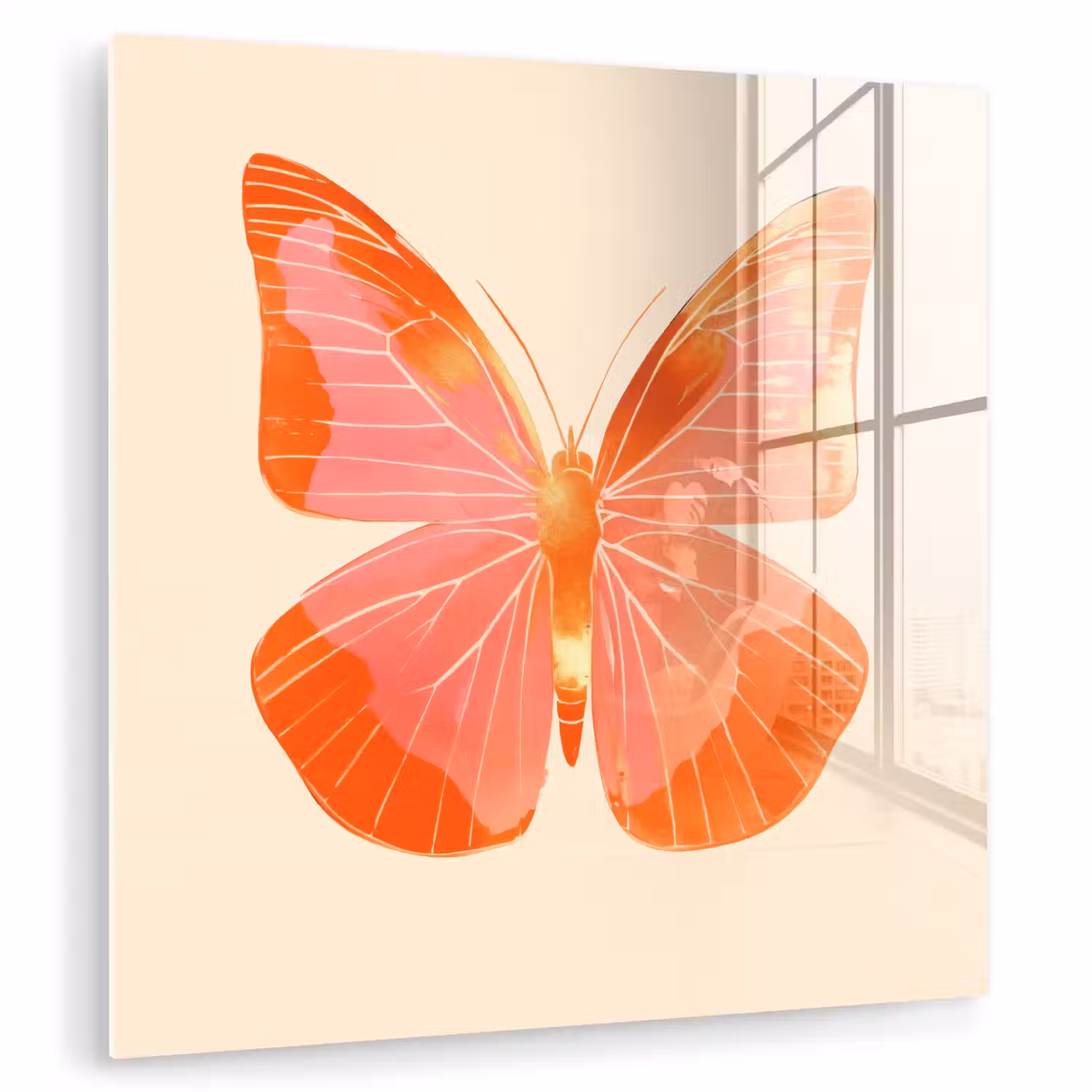 Vlinder - Minimalistisch - Roze plexiglas 5mm klein -zzzproduct_nieuw