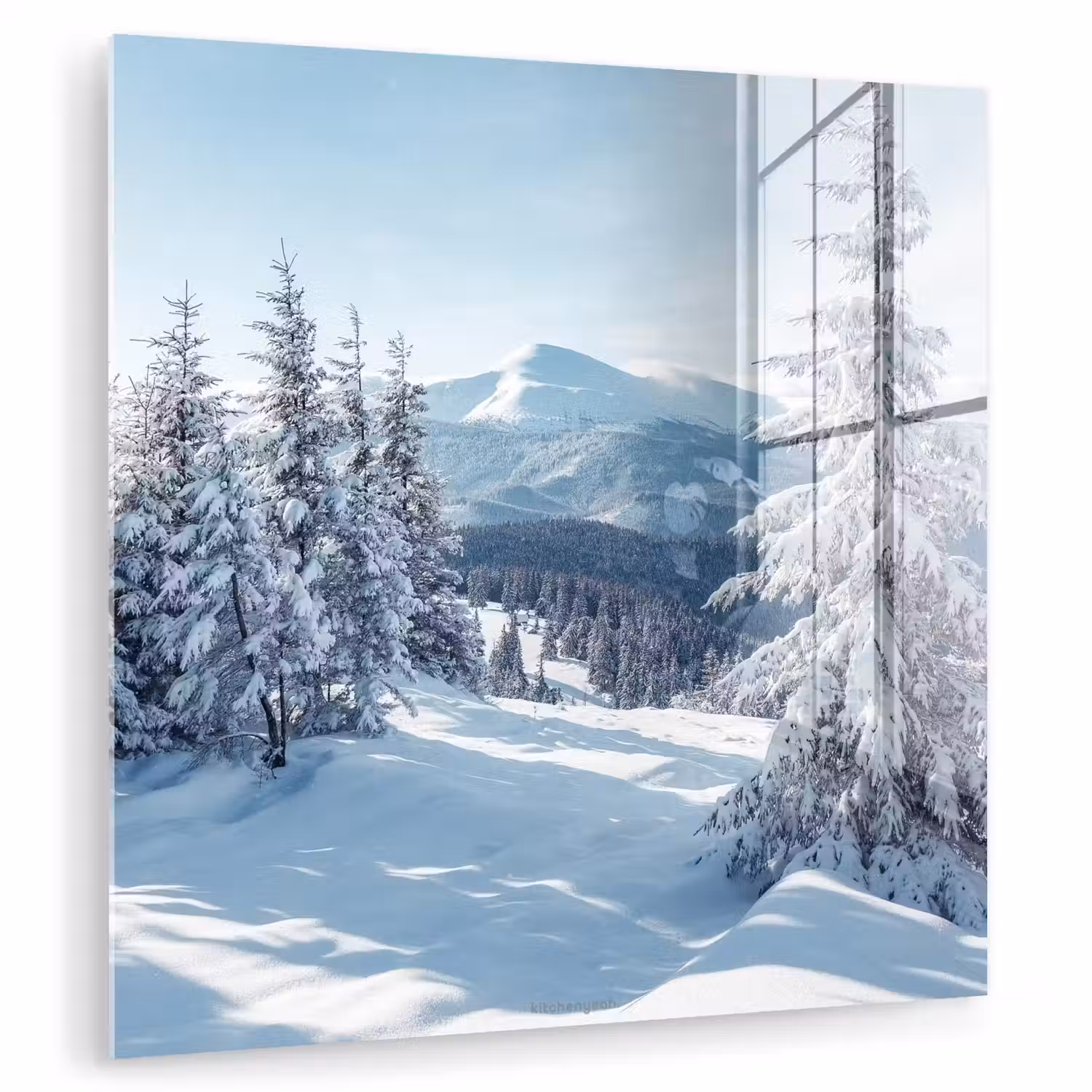 Sneeuw - Winter - Landschap - Bergen plexiglas 5mm klein -zzzproduct_nieuw