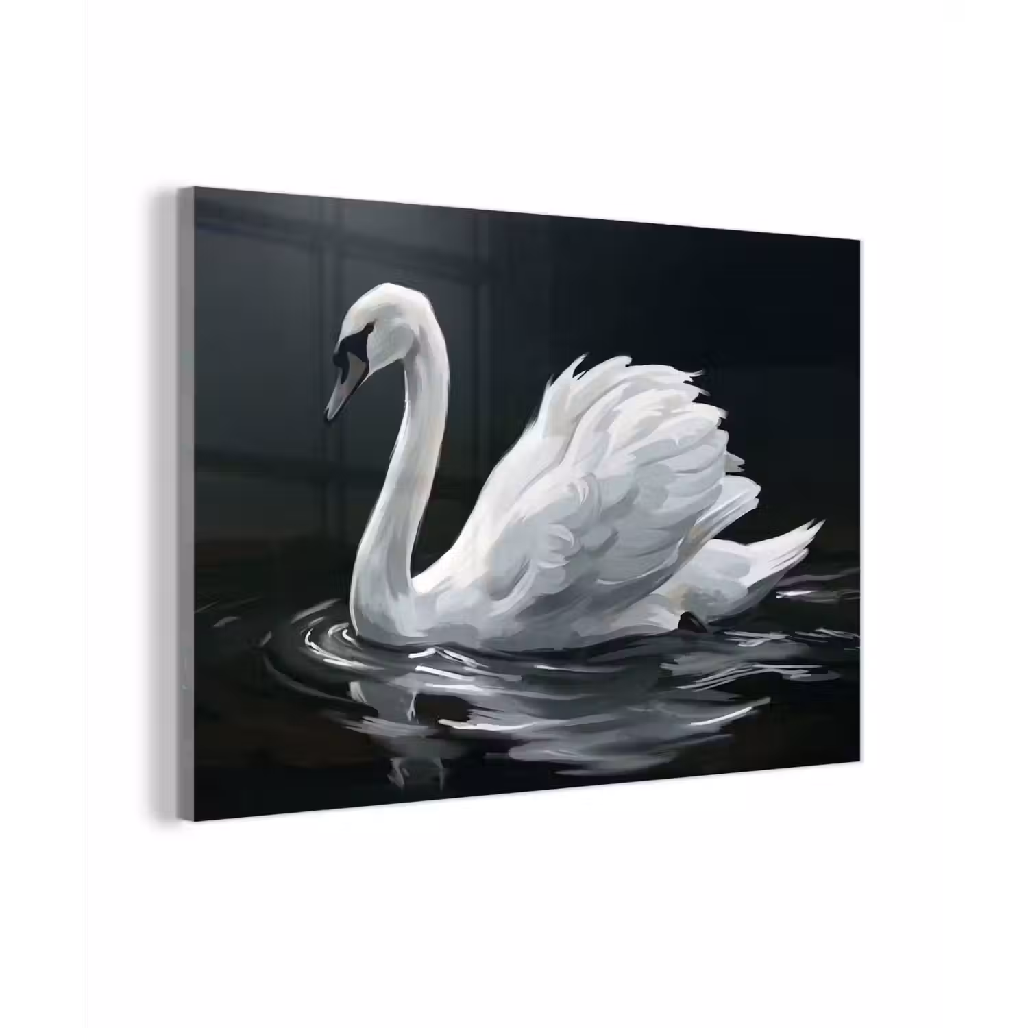 Zwaan - Water - Natuur - Realistisch - Wit plexiglas 5mm klein -zzzproduct_nieuw