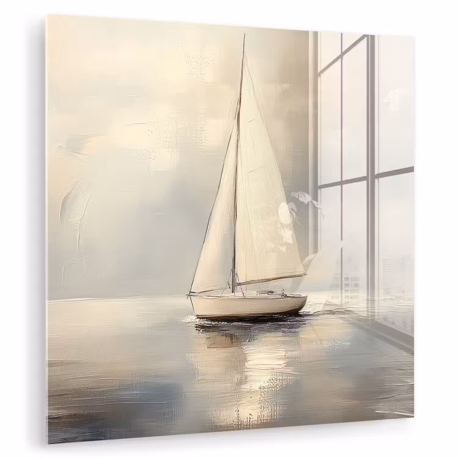 Zeilschip - Zee - Bewolkt plexiglas 5mm klein -zzzproduct_nieuw