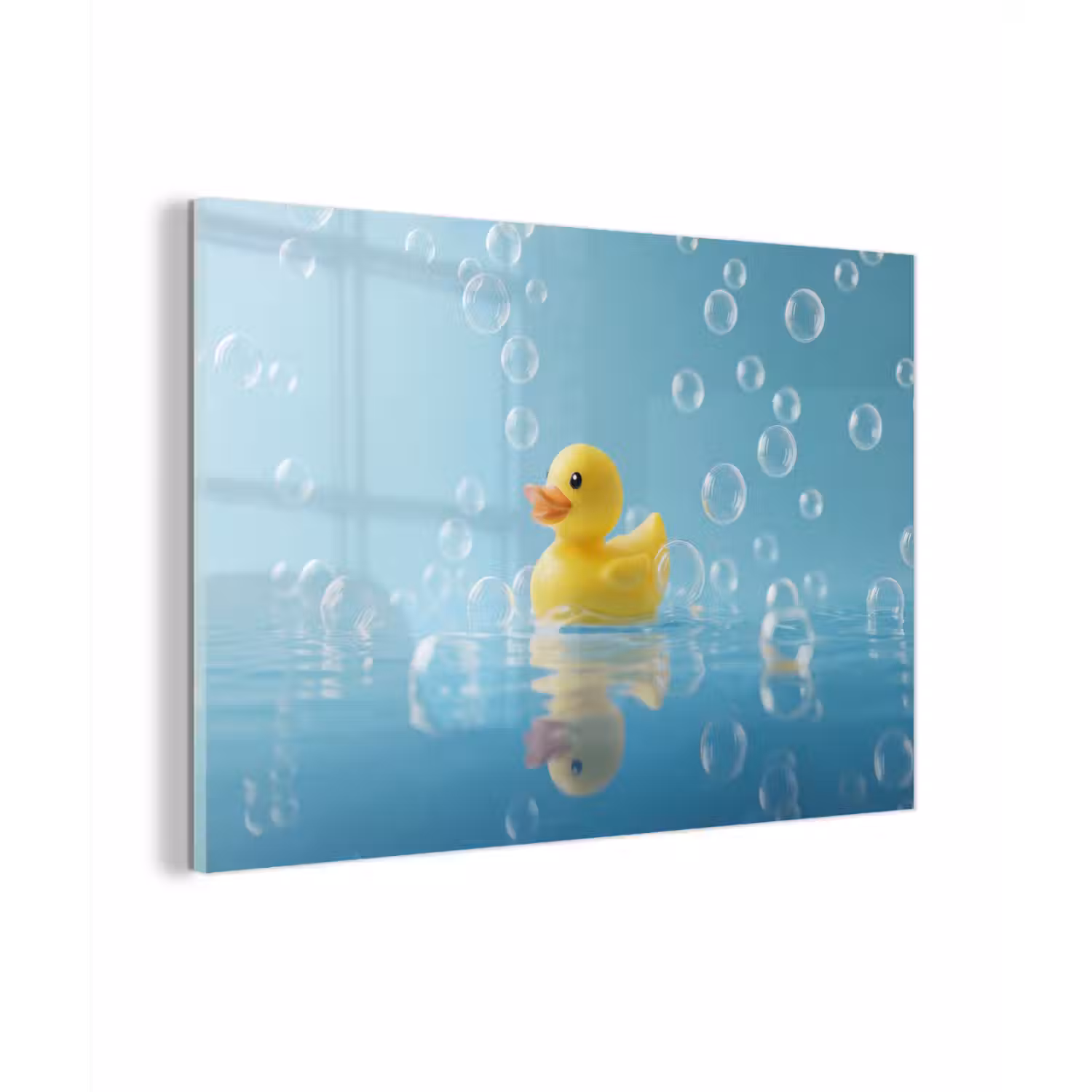 Bubbels - Badeend - Geel plexiglas 5mm klein -zzzproduct_nieuw