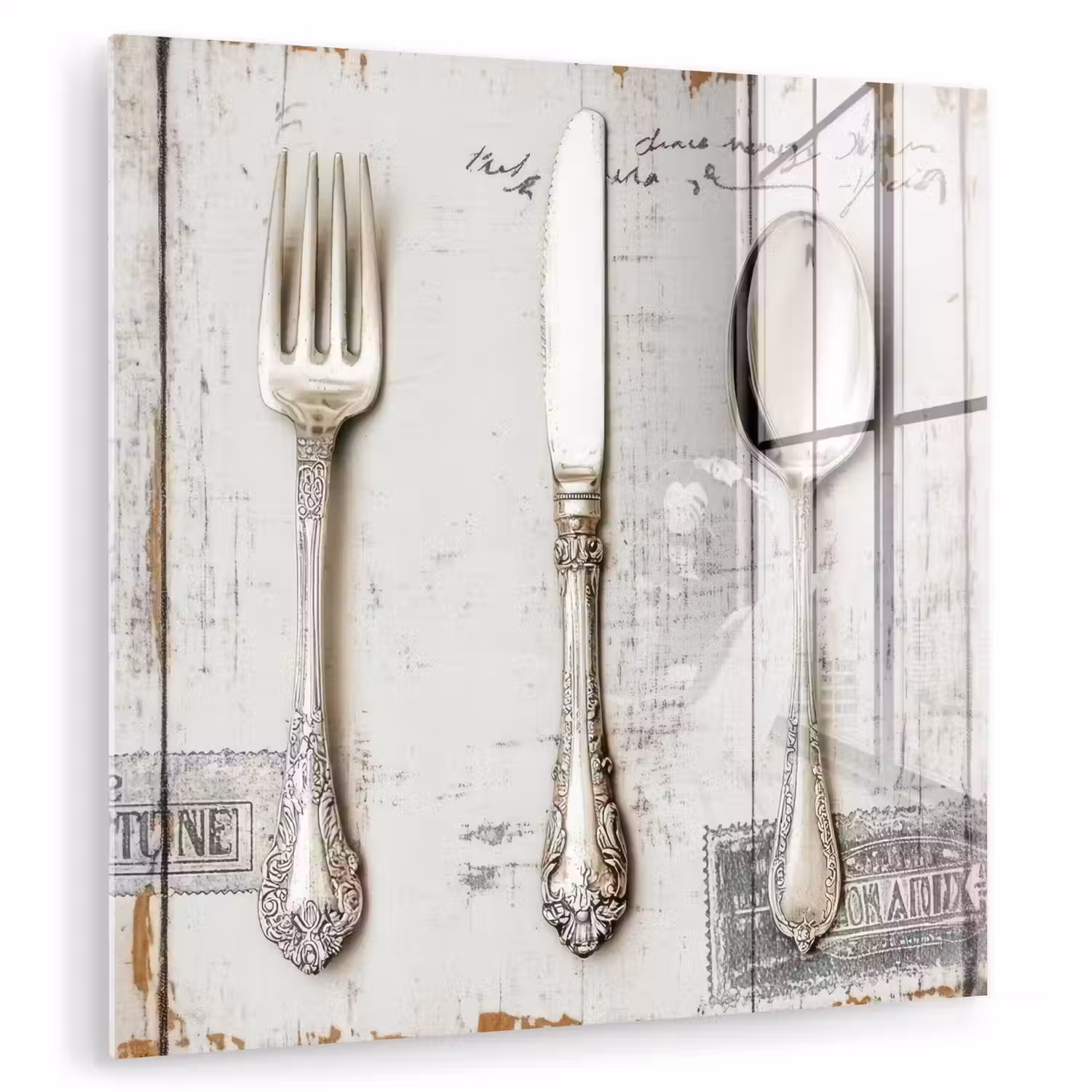 Zilver - Bestek - Hout plexiglas 5mm klein -zzzproduct_nieuw