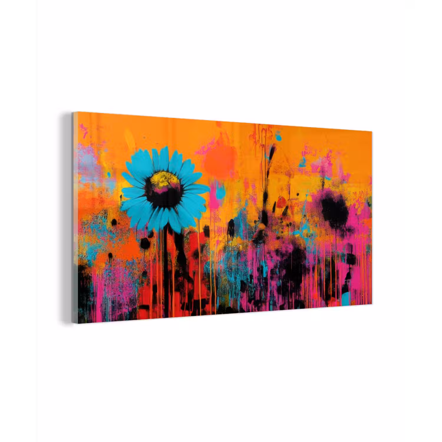 Zonnebloemen - Abstract - Oranje plexiglas 5mm klein -z3d