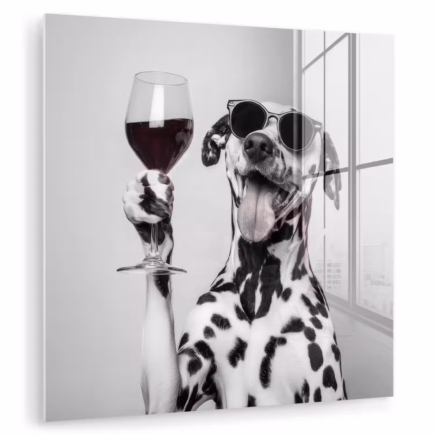 Zonnebril - Dalmatiër - Wijnglas - Tong plexiglas 5mm klein -zzzproduct_nieuw