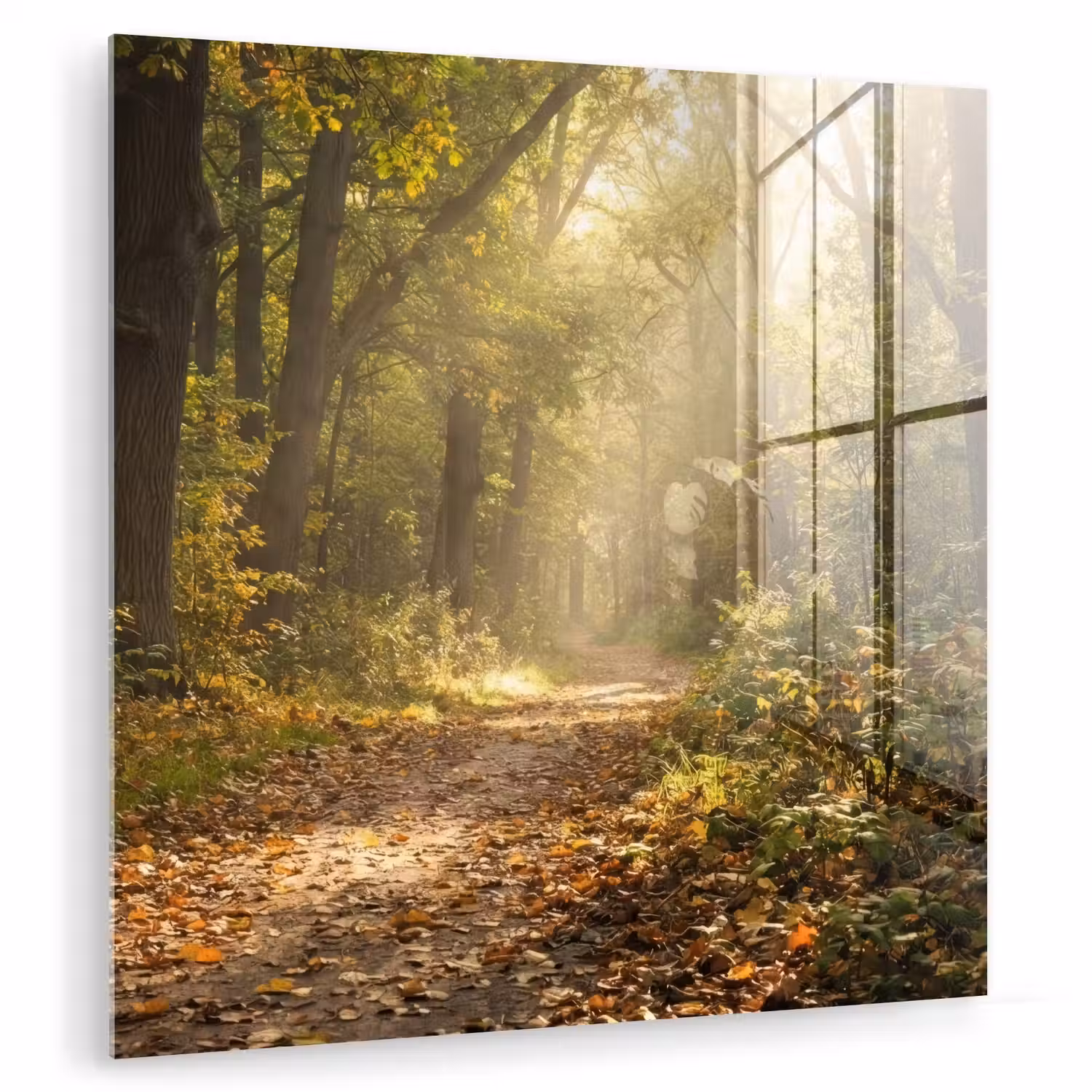 Zonlicht - Bospad - Bomen plexiglas 5mm klein -zzzproduct_nieuw
