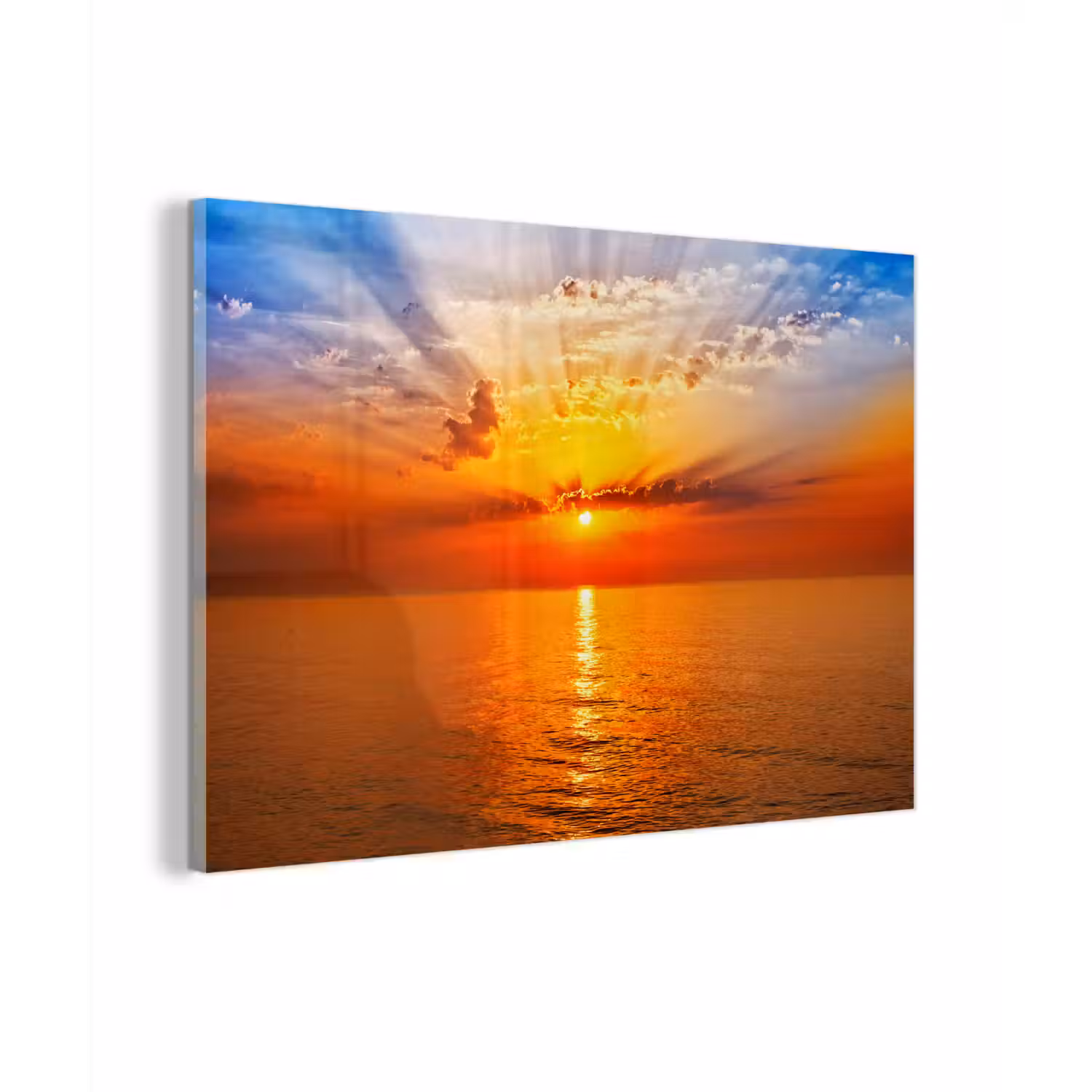 Zonsondergang - Zee - Lucht - Oranje - Horizon - Water plexiglas 5mm klein -zzzproduct_nieuw