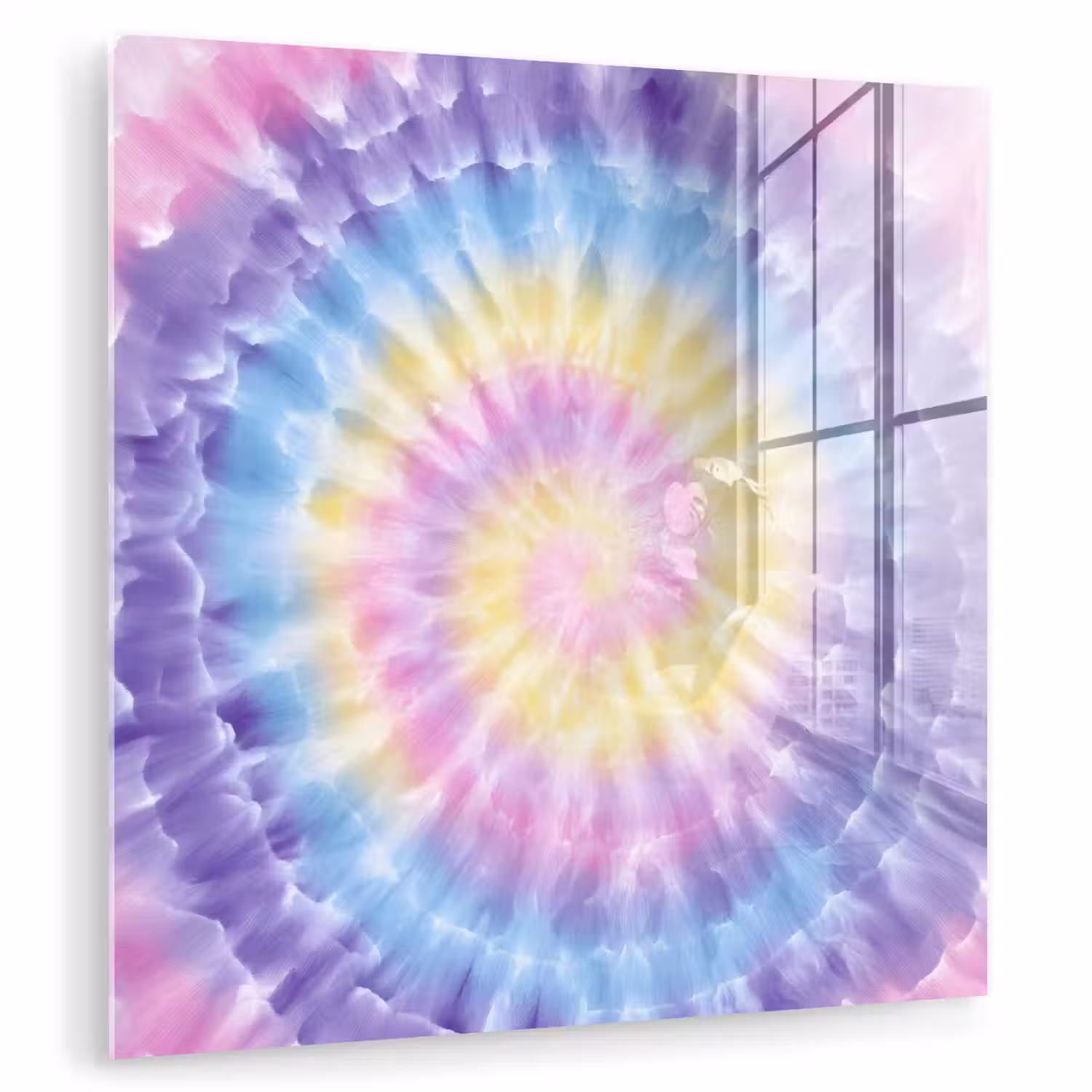 Spiraal - Tie dye - Pasteltinten plexiglas 5mm klein -zzzproduct_nieuw