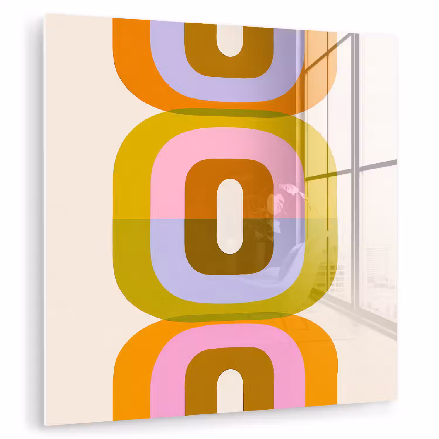 Stapel - Vormen - Geblokt - Oranje plexiglas 5mm klein -zzzproduct_nieuw