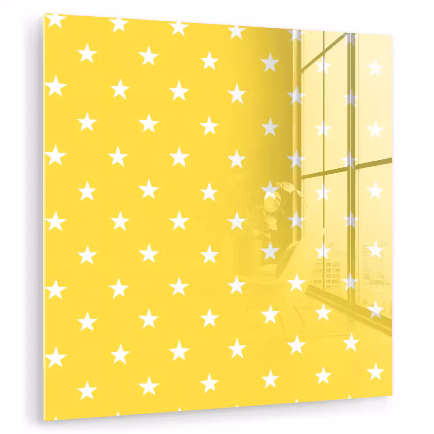 Sterren - Patroon - Minimalistisch - Geel plexiglas 5mm klein 11 -zzzproduct_nieuw