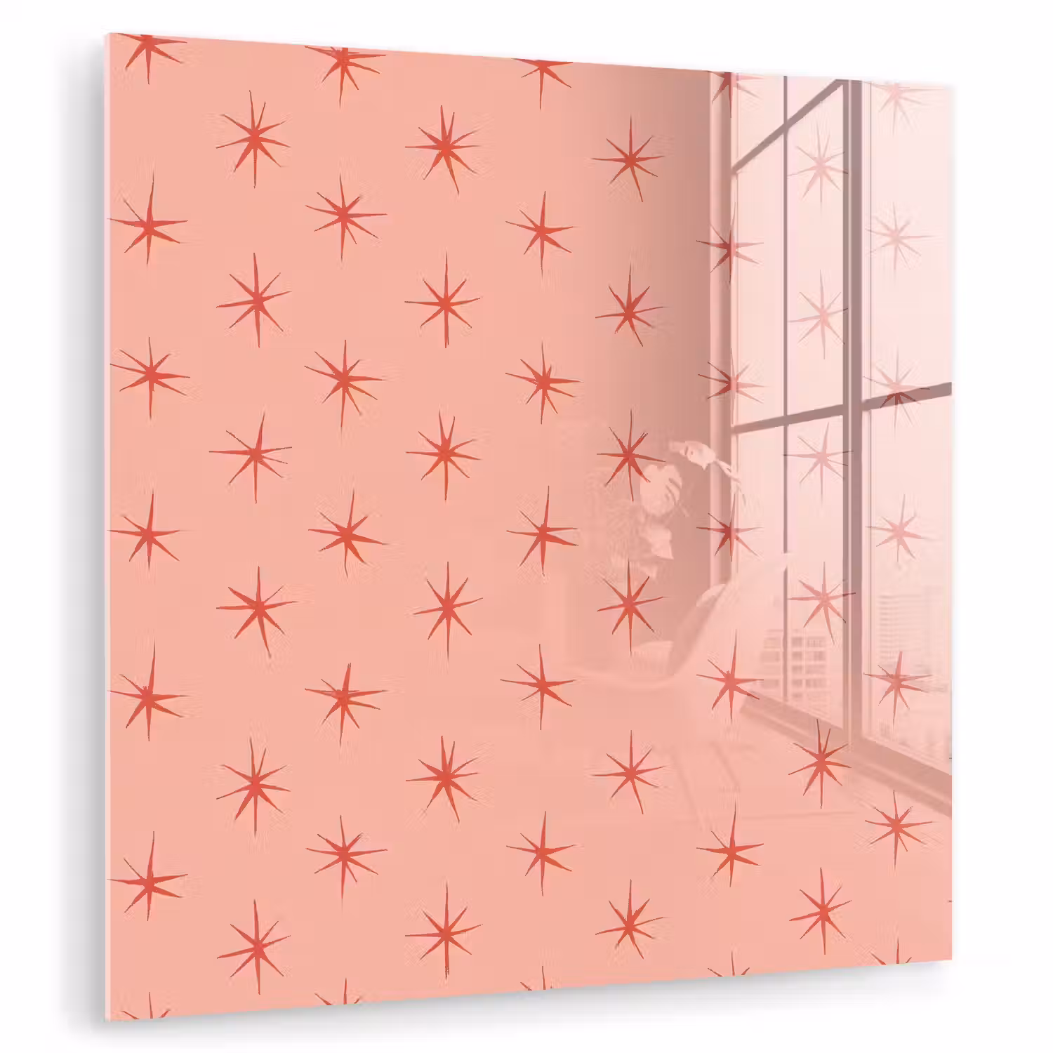 Sterretjes - Patroon - Oranje plexiglas 5mm klein 11 -zzzproduct_nieuw