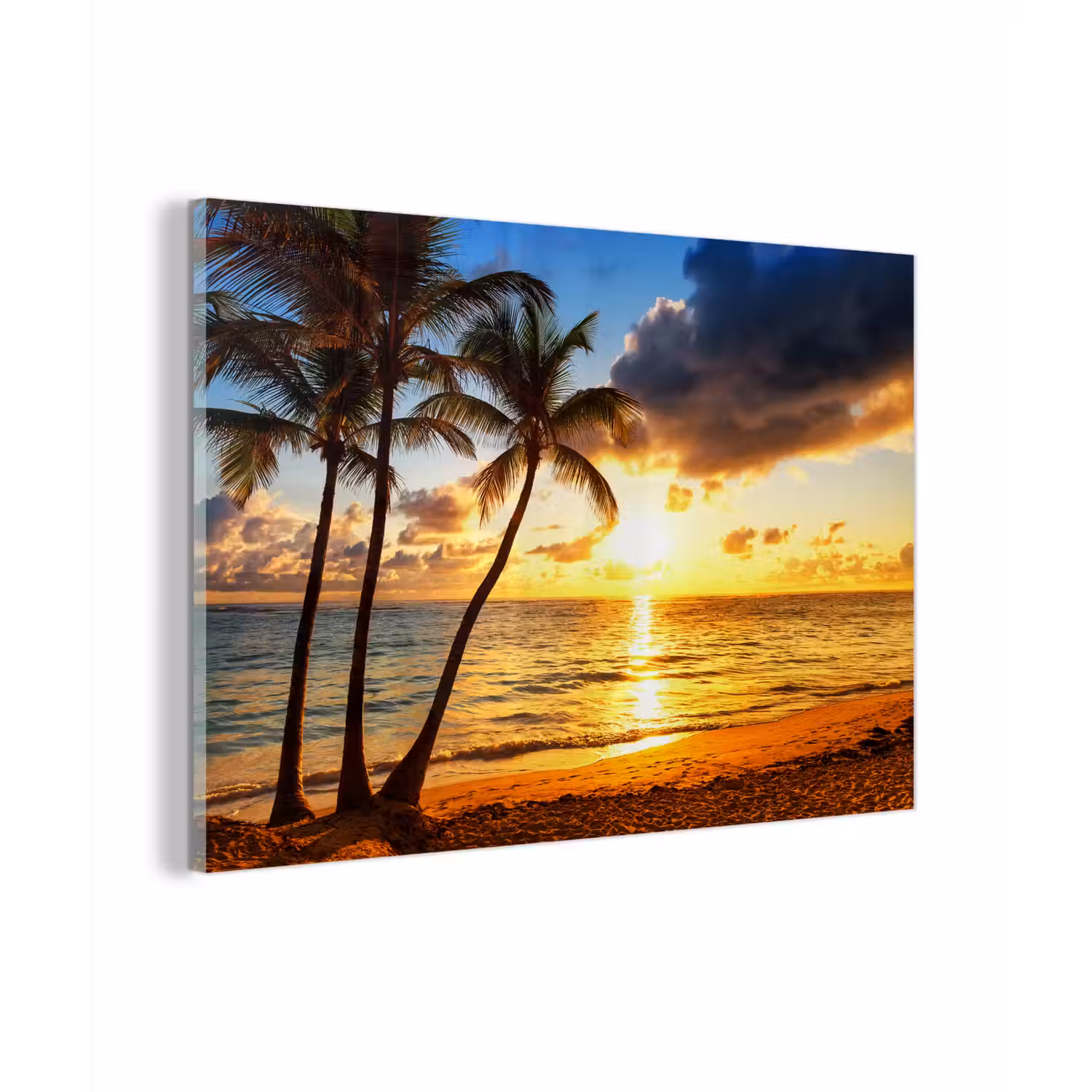 Strand - Horizon - Zonsondergang - Palmboom - Zee plexiglas 5mm klein -zzzproduct_nieuw