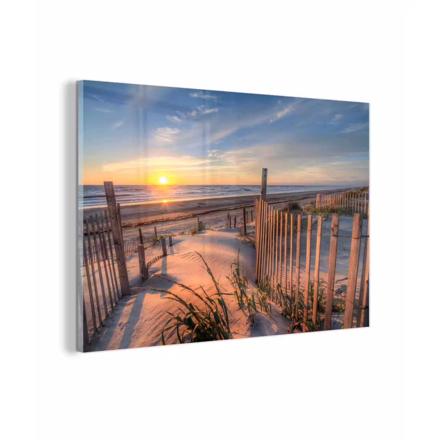 Strand - Zee - Duin - Zonsondergang - Landschap plexiglas 5mm klein -zzzproduct_nieuw