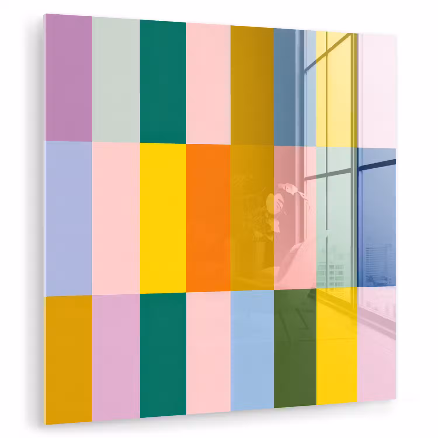 Stroken - Blauw - Patroon - Abstract plexiglas 5mm klein -zzzproduct_nieuw