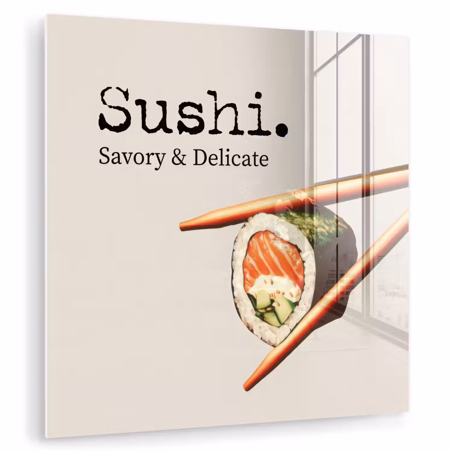 Sushi - Zalm - Rijst - Japans plexiglas 5mm klein -zzzproduct_nieuw