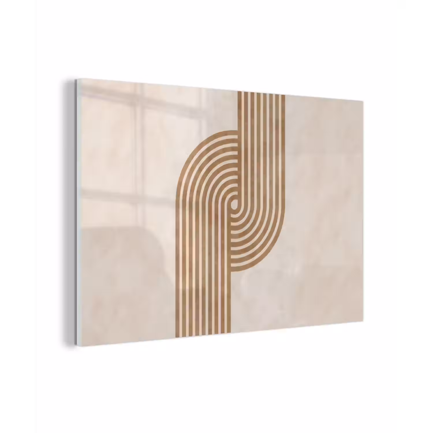 Symmetrische bocht - Koperkleurig plexiglas 5mm klein -zzzproduct_nieuw