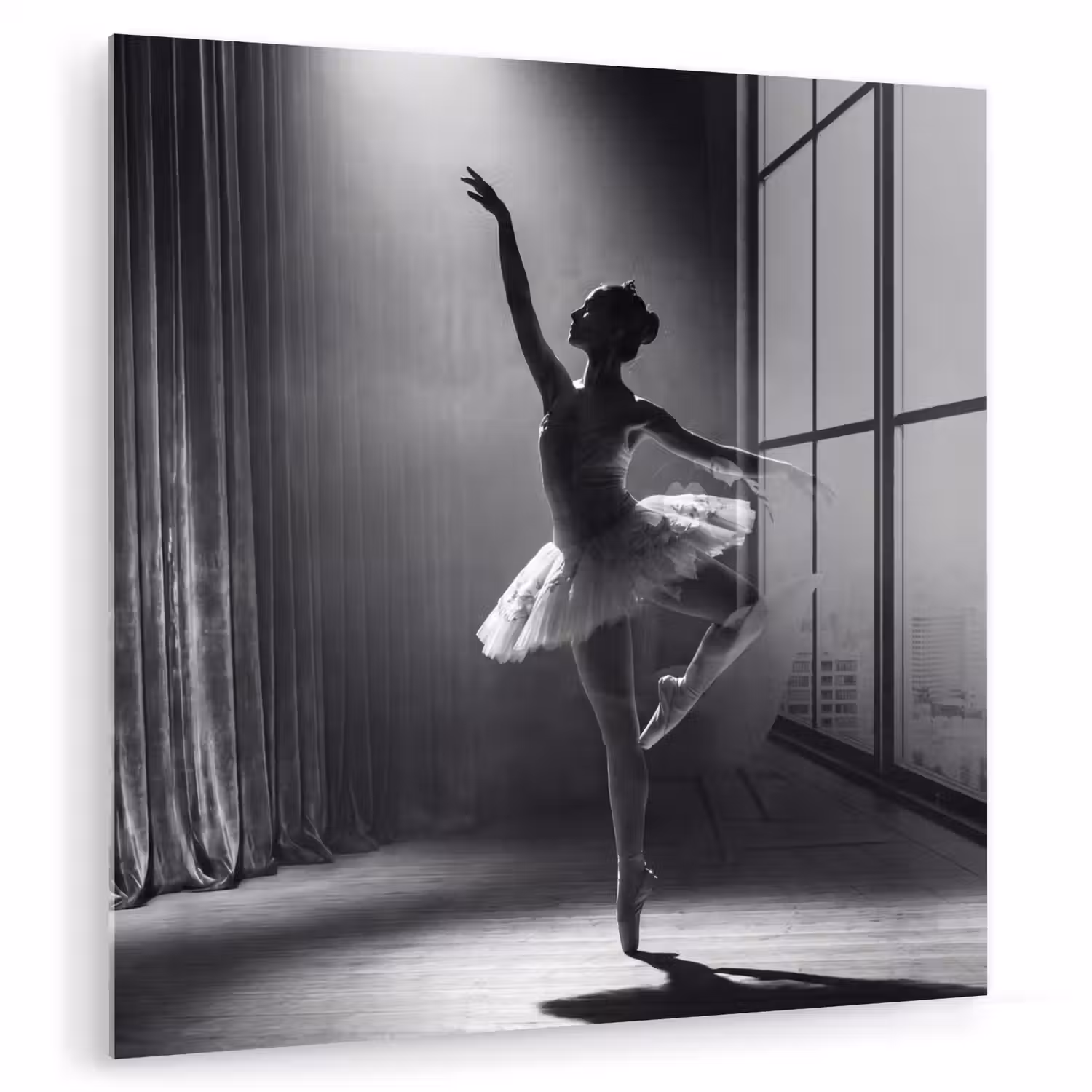 Danser - Podium - Zwart-wit - Kunst - Klassiek plexiglas 5mm klein -zzzproduct_nieuw