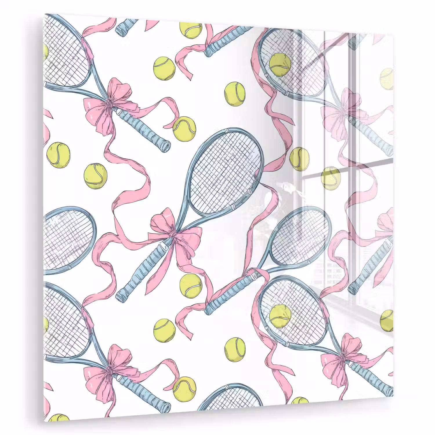 Tennis - Strikken - Kleurrijk plexiglas 5mm klein 11 -zzzproduct_nieuw