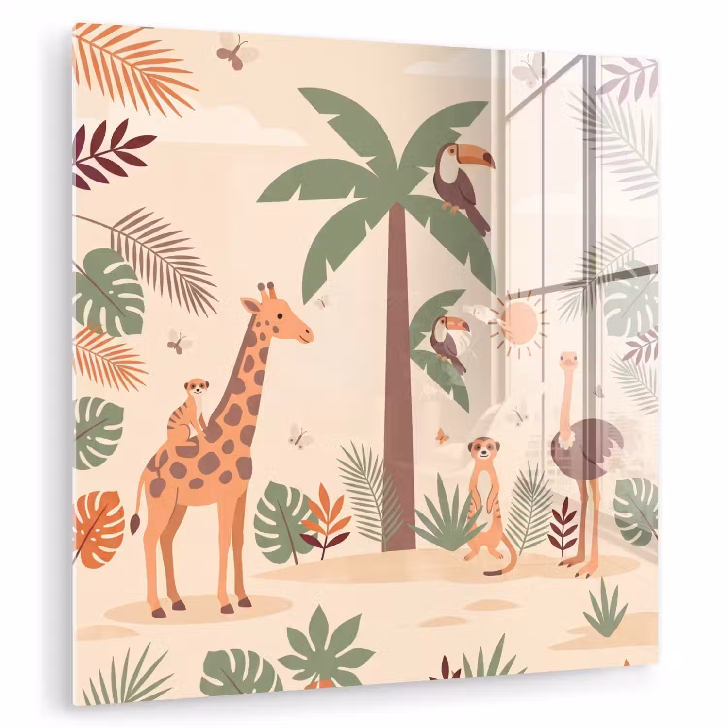 Dieren - Tropisch - Safari - Kleurrijk plexiglas 5mm klein -zzzproduct_nieuw