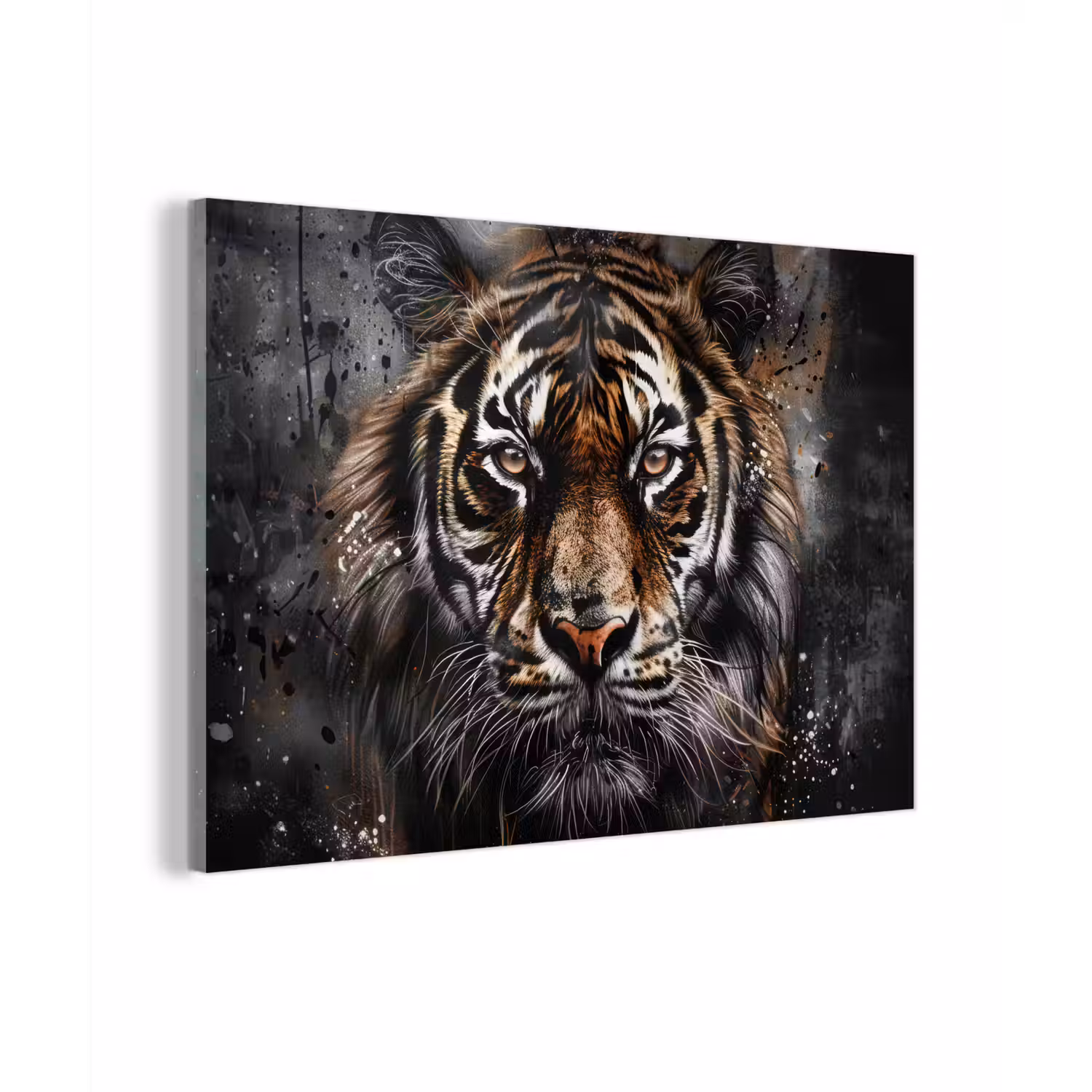 Tijger - Dieren - Portret - Luxe - Zwart plexiglas 5mm klein -zzzproduct_nieuw