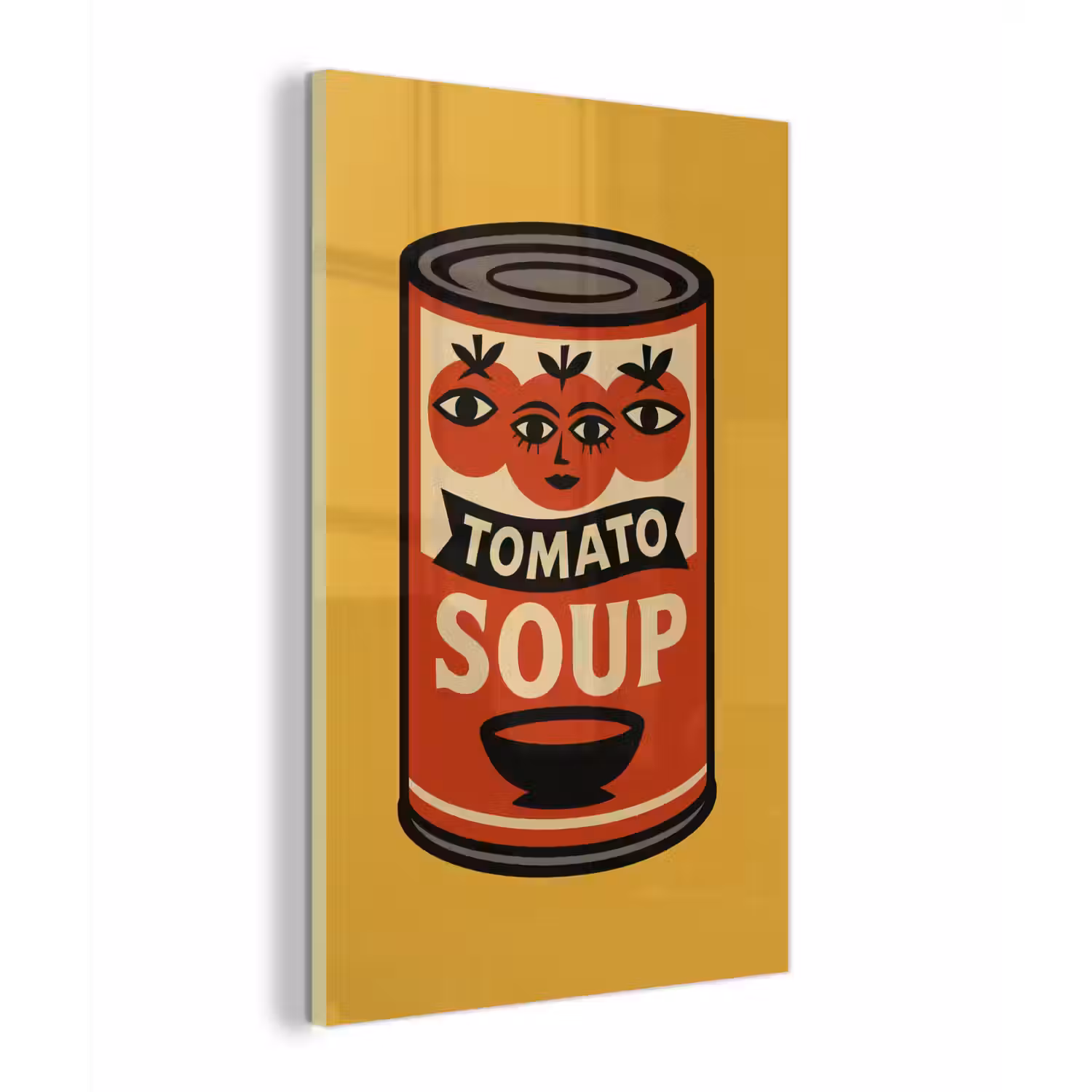 Tomatensoep - Gezichtje - Illustratie - Rood plexiglas 5mm klein -z3d