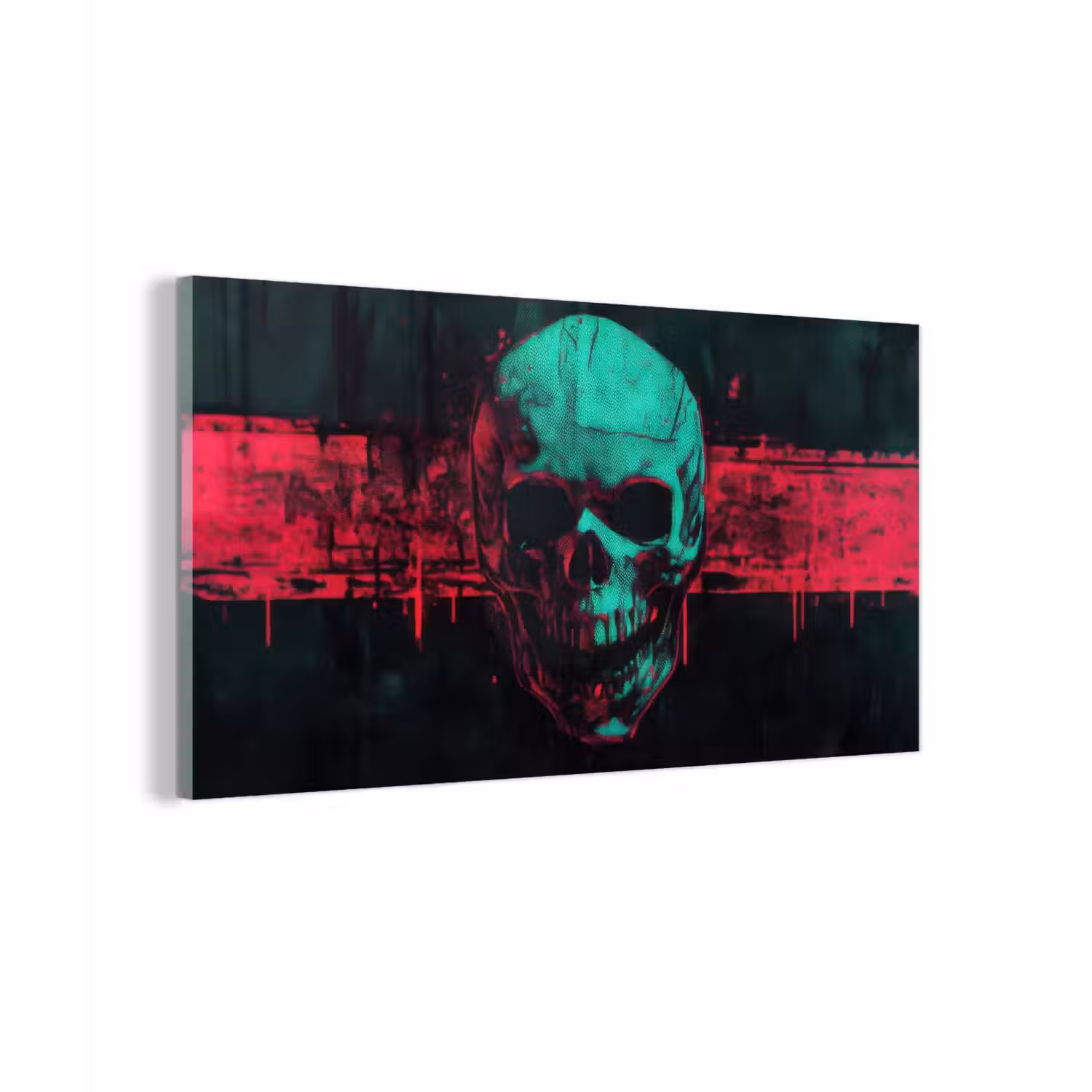 Schedel - Cyberpunk - Neon Rood plexiglas 5mm klein -z3d