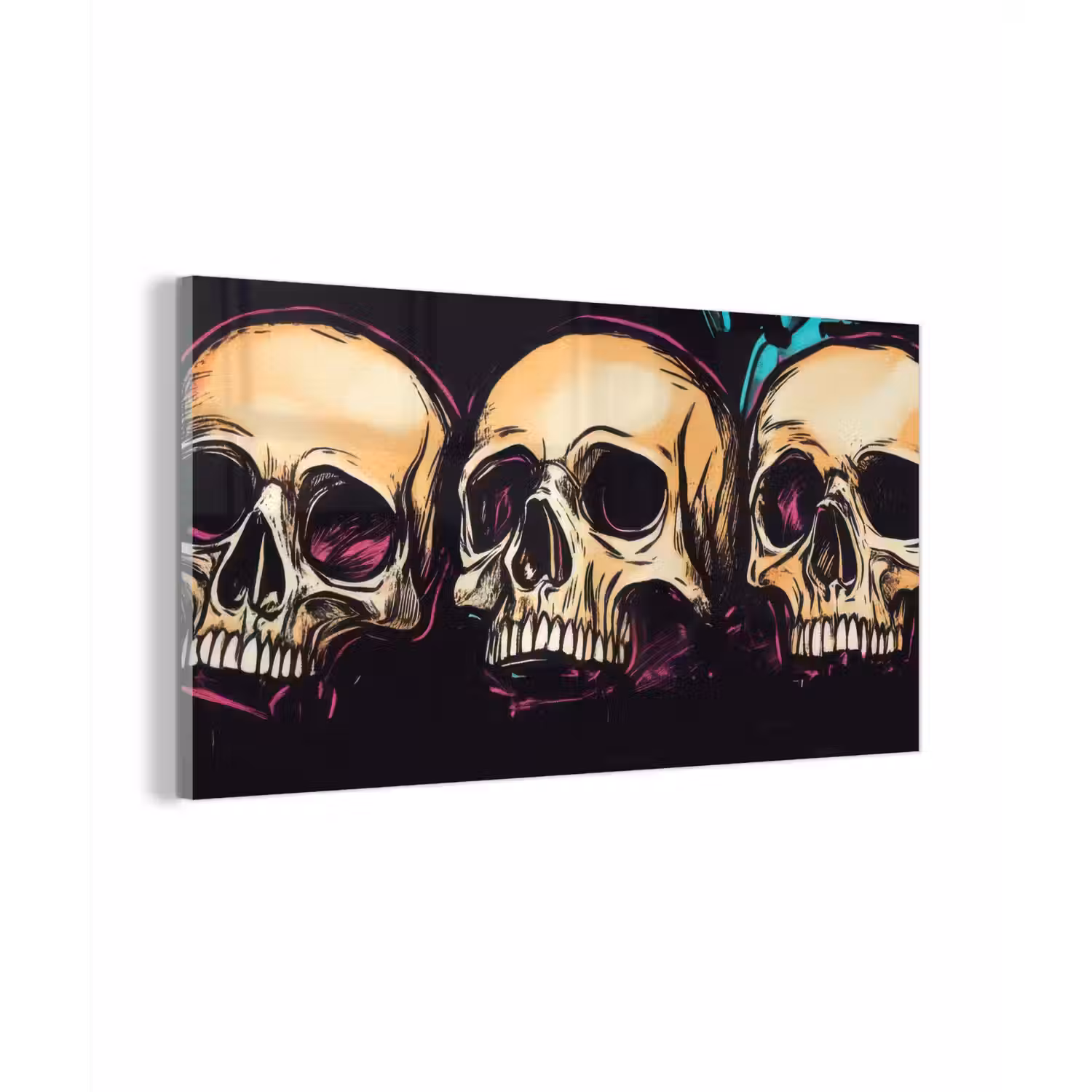 Schedels - Graffiti - Neon plexiglas 5mm klein -z3d