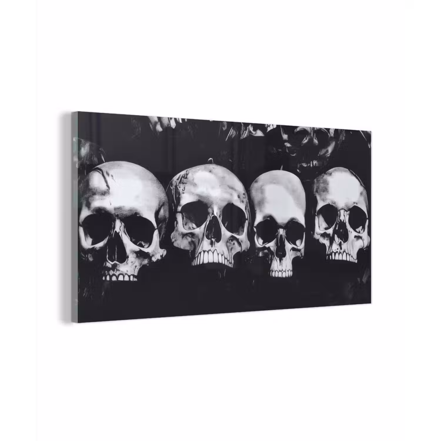 Schedels - Zwart - Contrast plexiglas 5mm klein -z3d