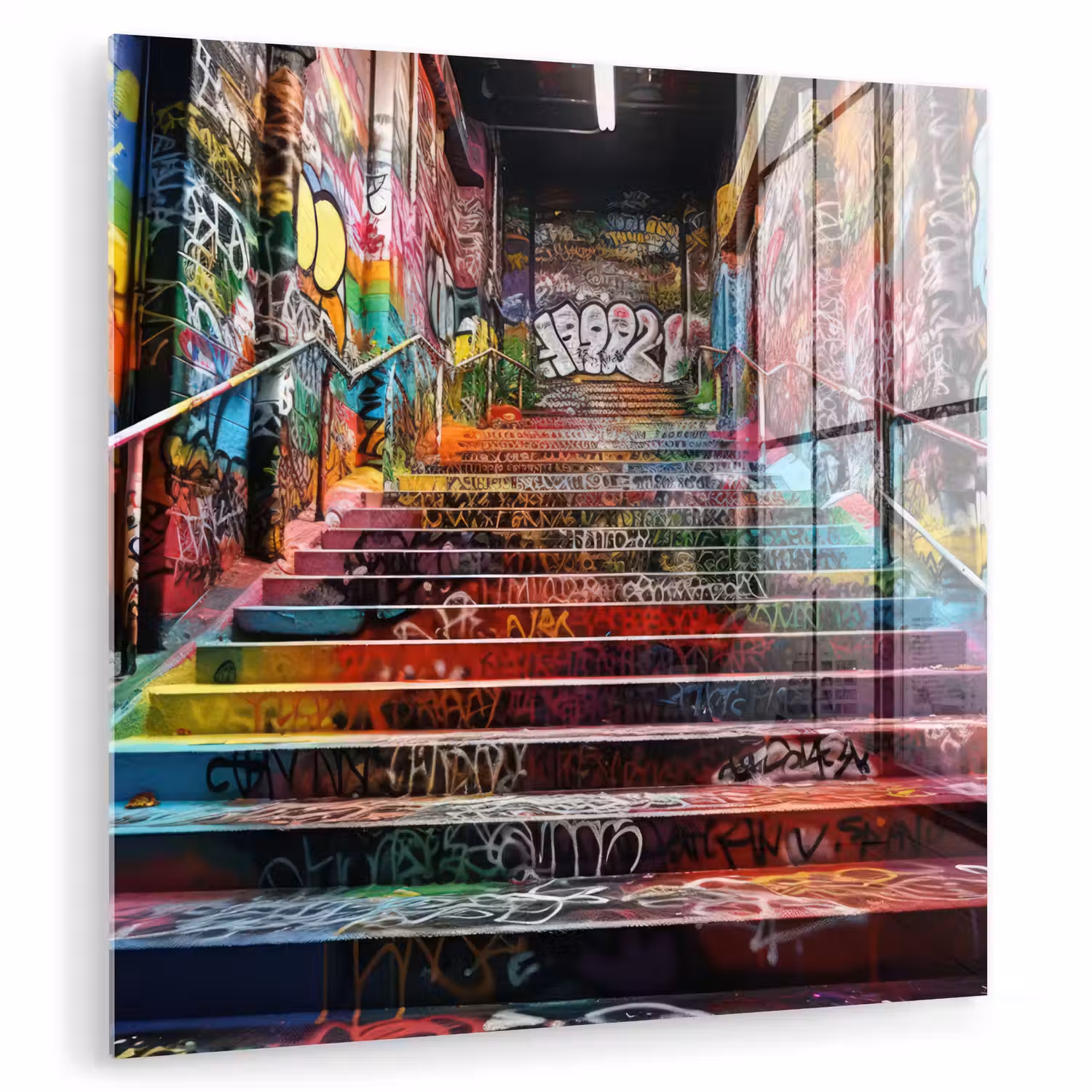 Trap - Graffiti - Kleuren - Kunst plexiglas 5mm klein -zzzproduct_nieuw