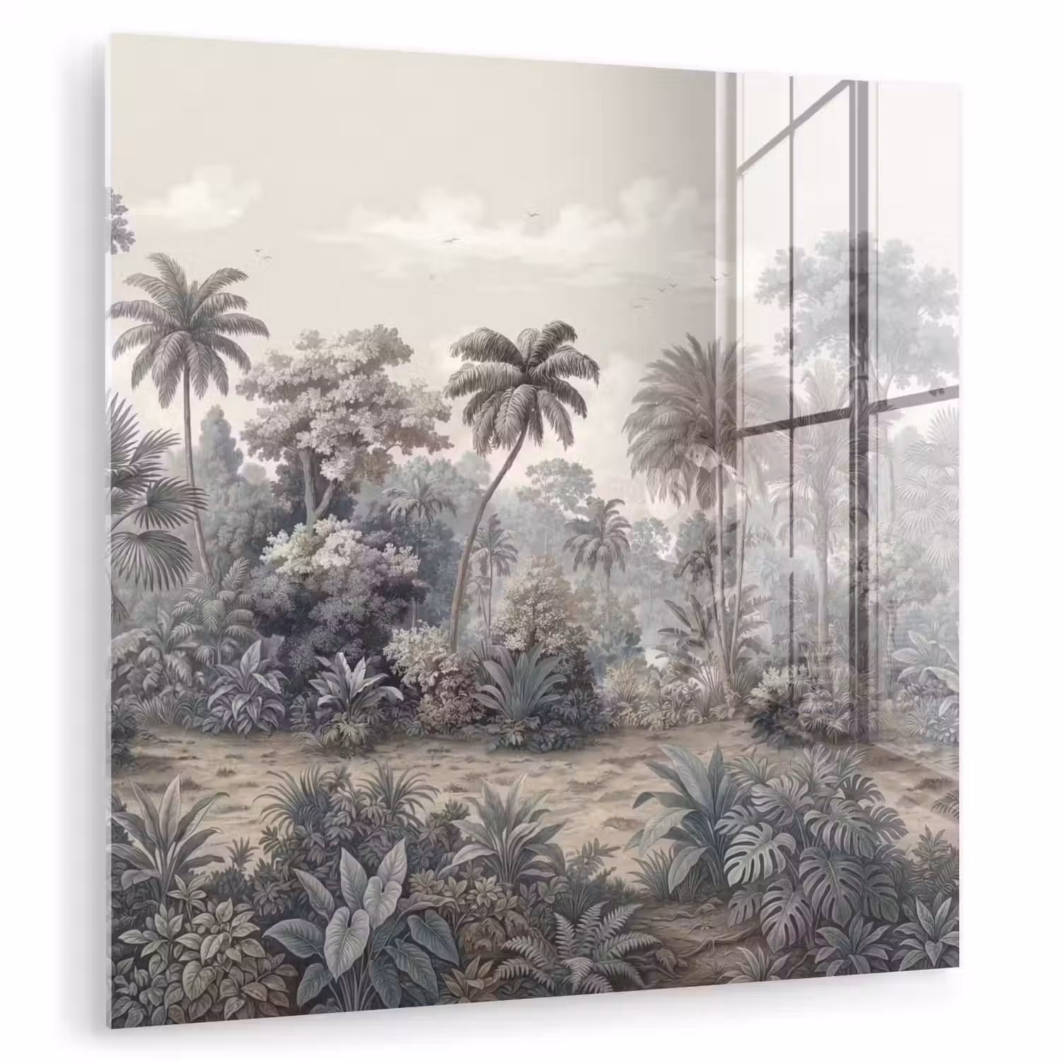 Tropisch - Landschap - Illustratie plexiglas 5mm klein -zzzproduct_nieuw