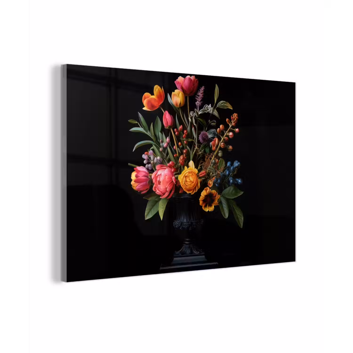Tulpen - Bessen - Boeket - Vaas plexiglas 5mm klein -zzzproduct_nieuw