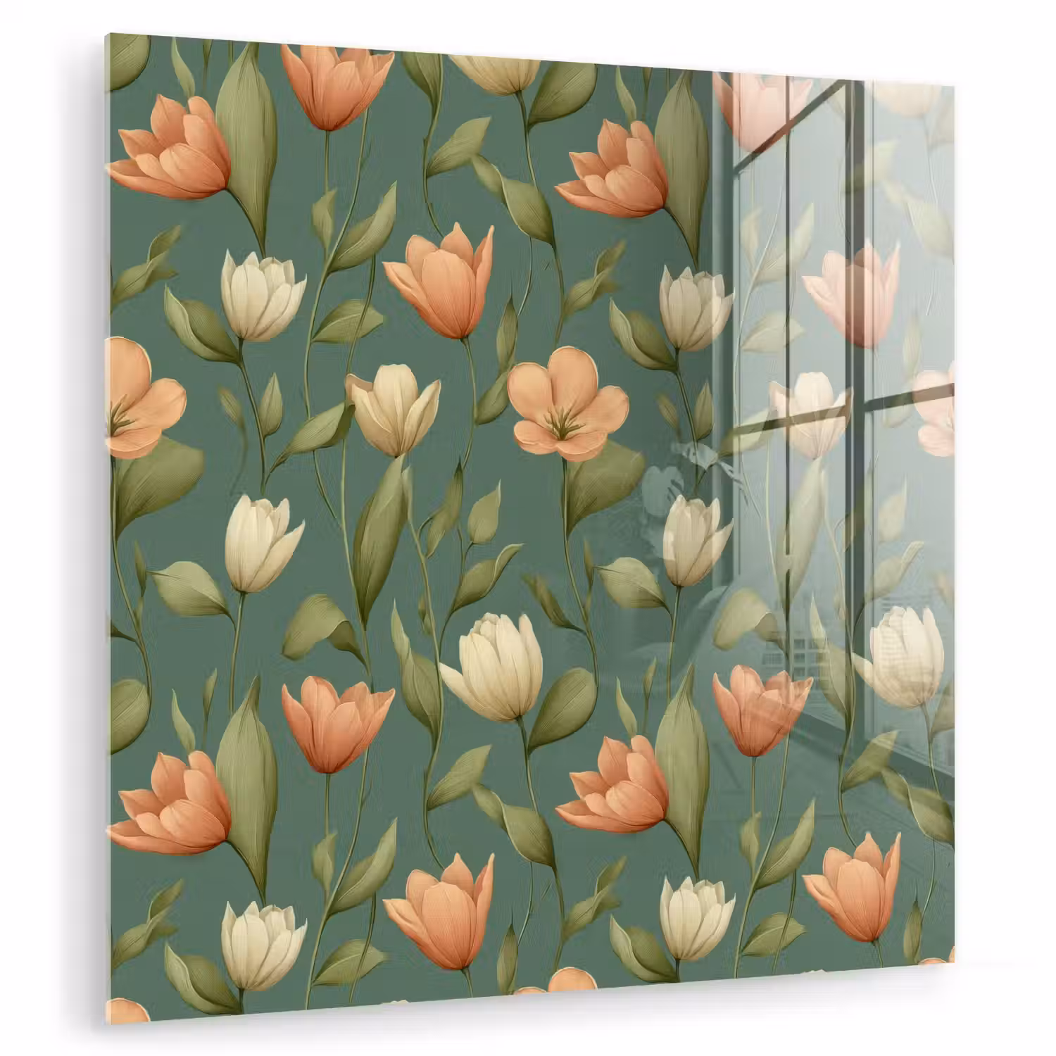 Tulpen - Botanisch - Groen plexiglas 5mm klein 11 -zzzproduct_nieuw