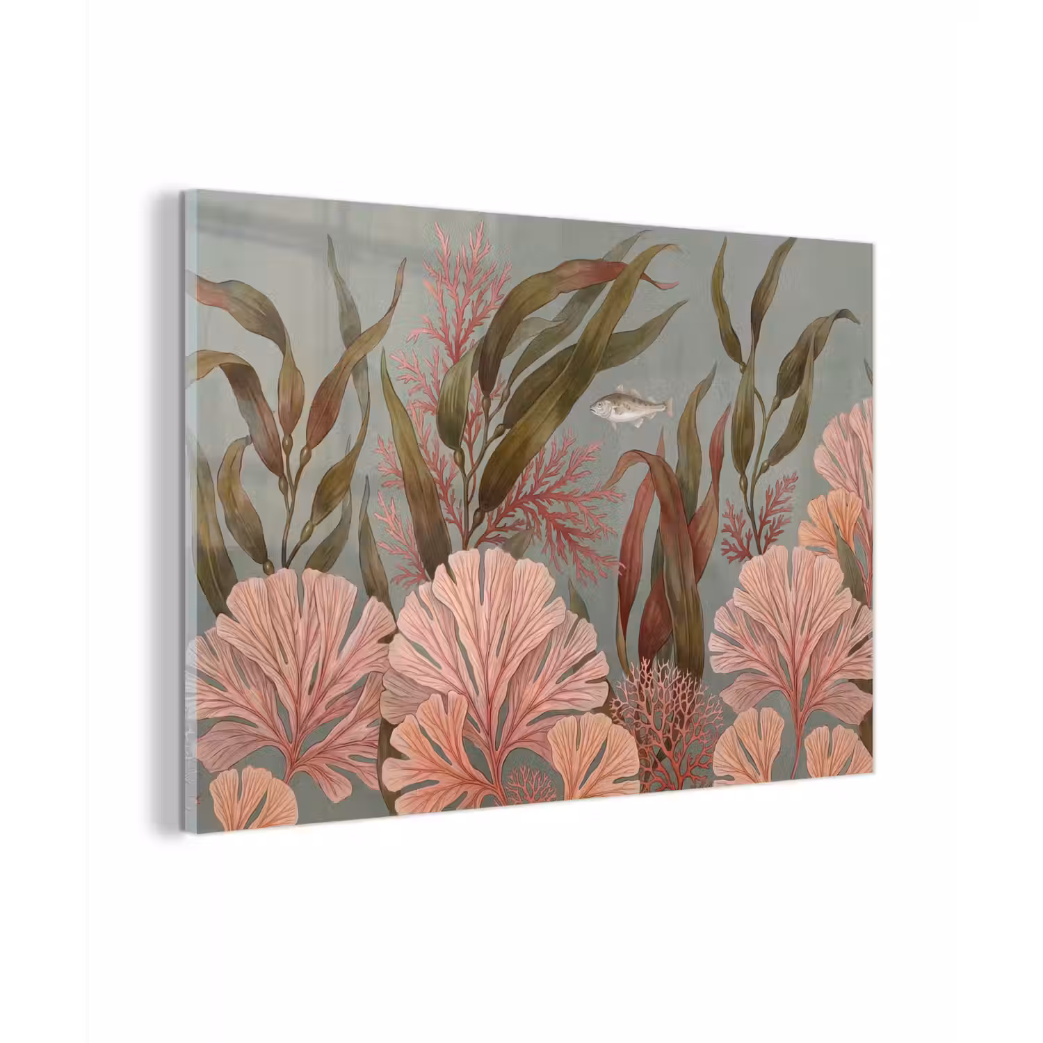 Onderwater - Planten - Vis - Vintage - Groen plexiglas 5mm klein -zzzproduct_nieuw