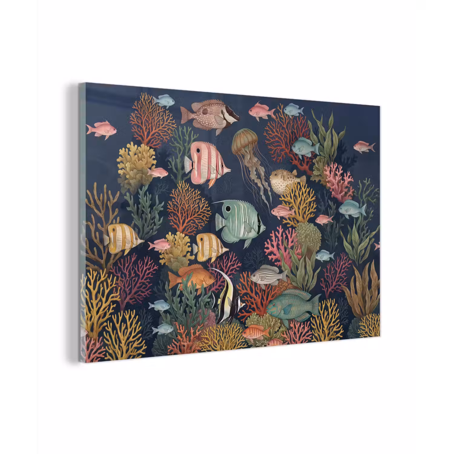 Onderwaterwereld - Vissen - Koraal - Illustratie - Kleurrijk plexiglas 5mm klein -zzzproduct_nieuw